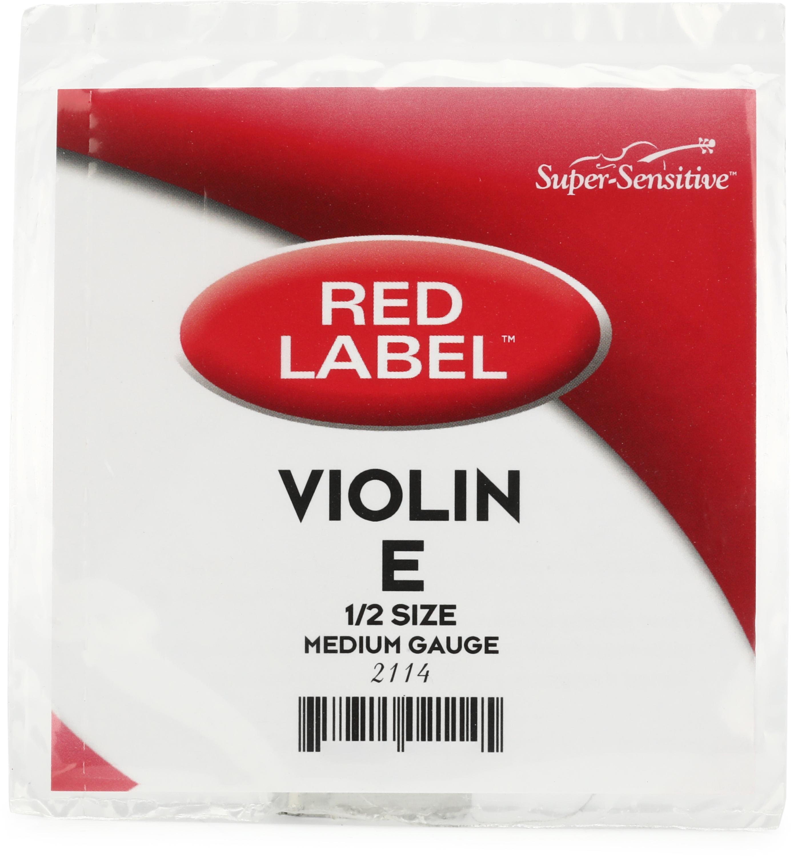 SuperSensitive 2114 Red Label Violin E String 1/2 Size Sweetwater