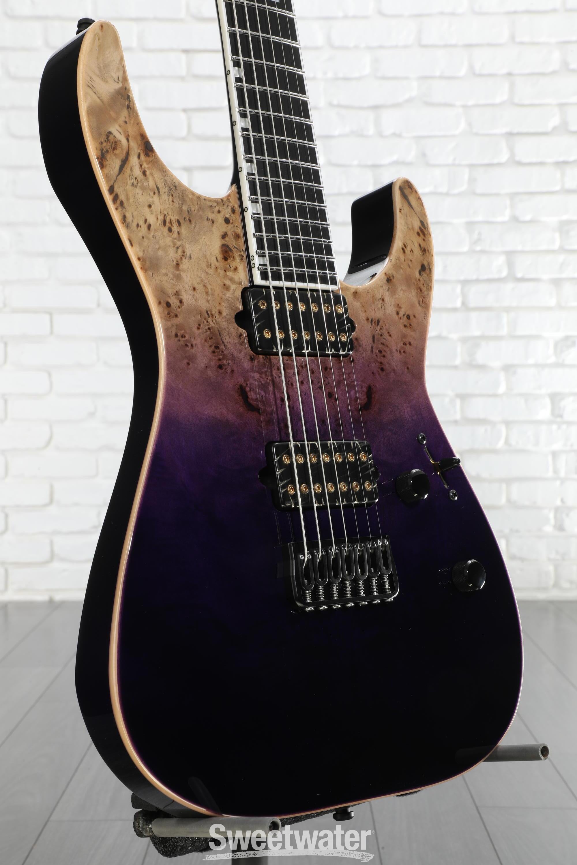 ESP E-II M-II 7 NT Electric Guitar - Purple Natural Fade | Sweetwater