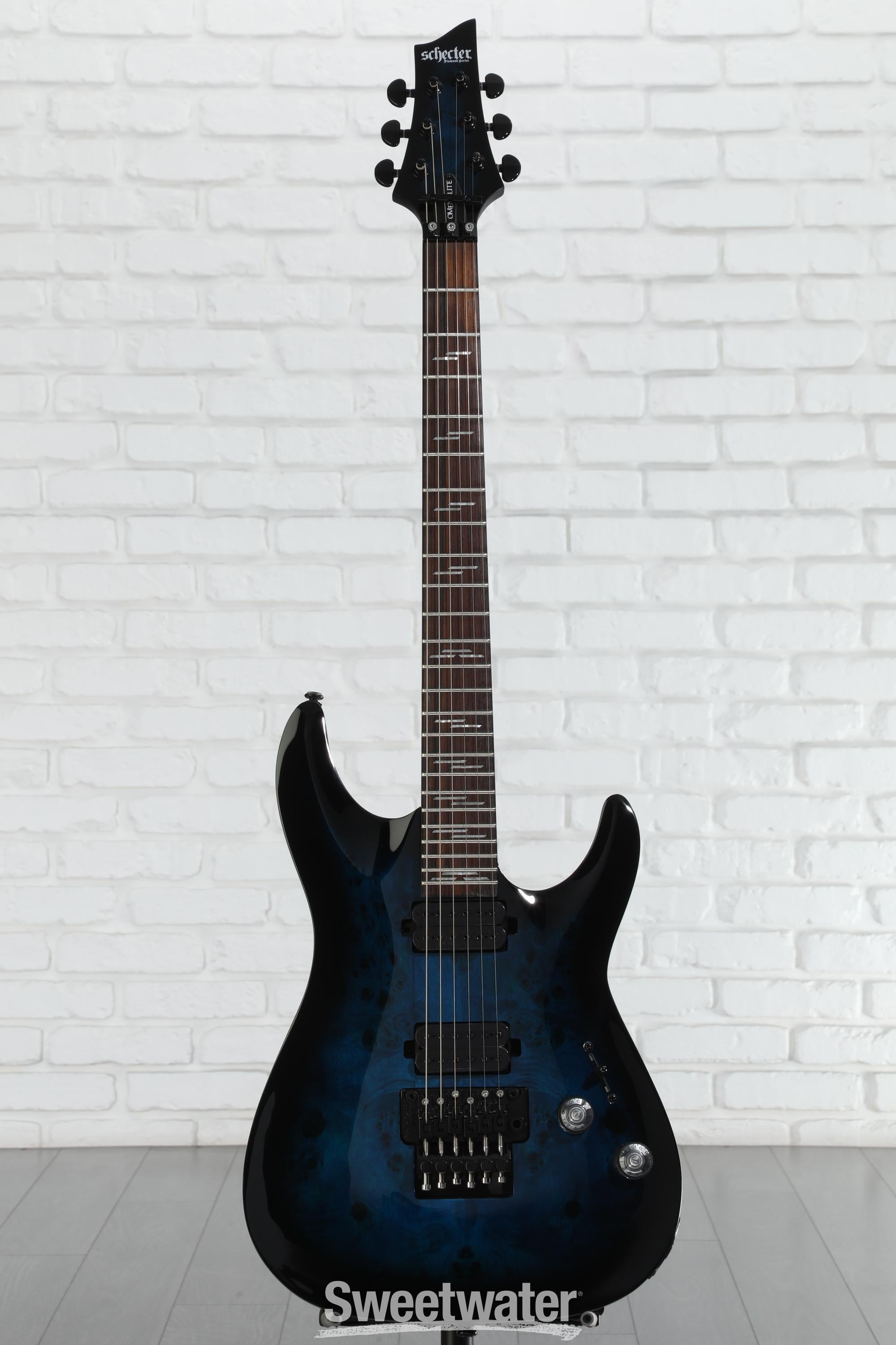 Schecter Omen Elite-6 FR Electric Guitar - See Thru Blue