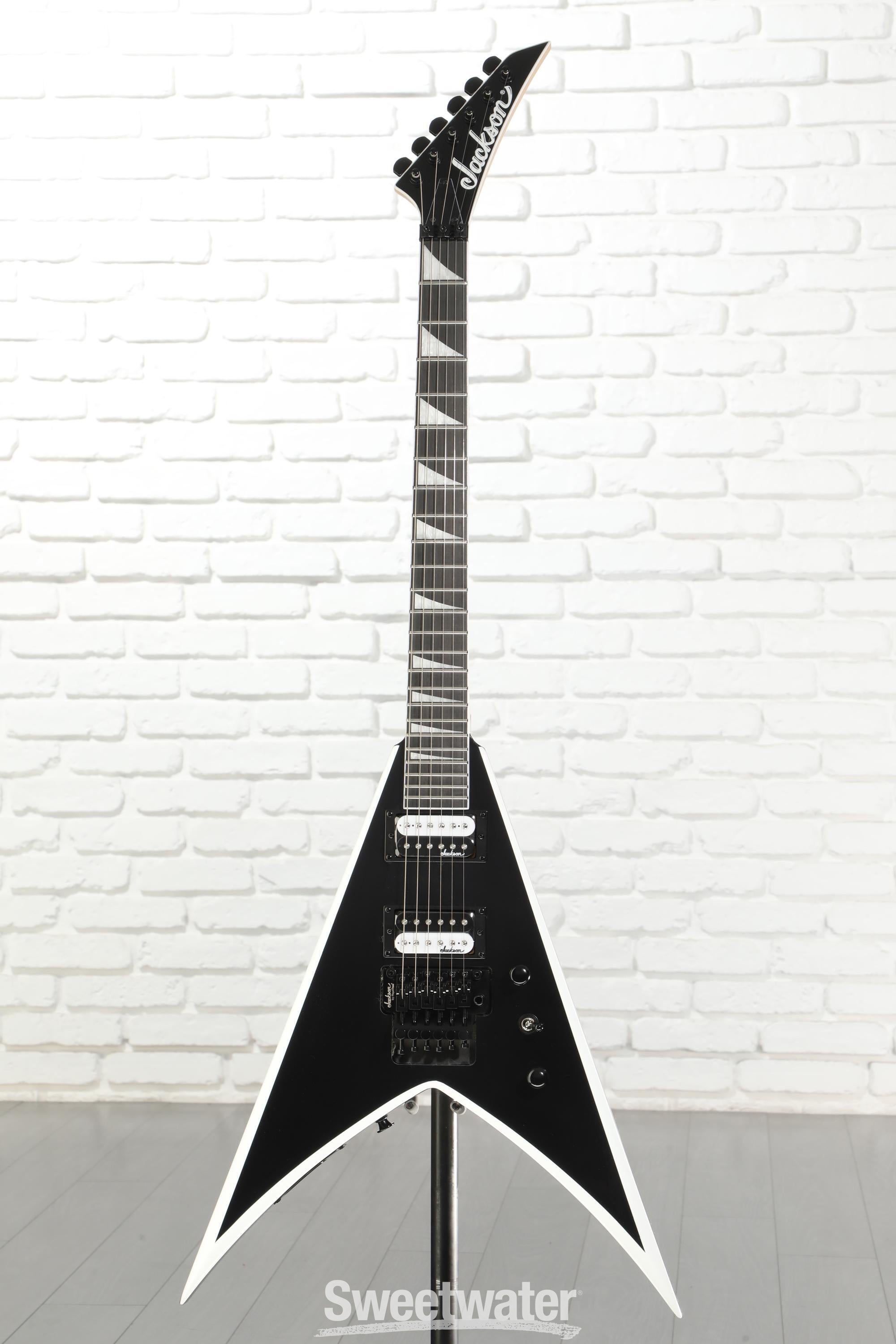 Jackson JS Series King V JS32 - Black with White Bevels | Sweetwater