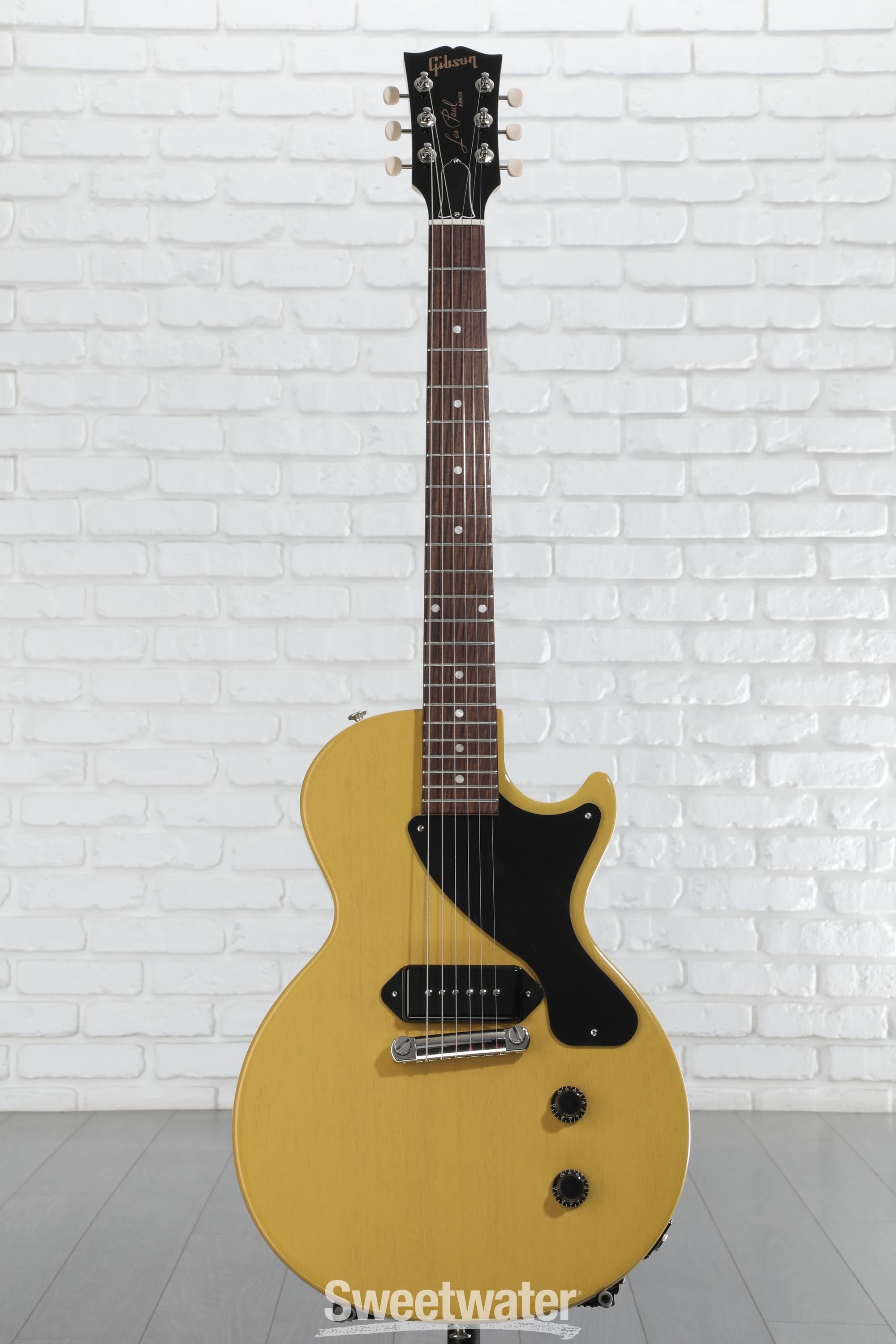 ギター Gibson USA LesPaul JR TV yellow G-Force Gibson Les Paul Junior Electric Guitar - TV Yellow | Sweetwater