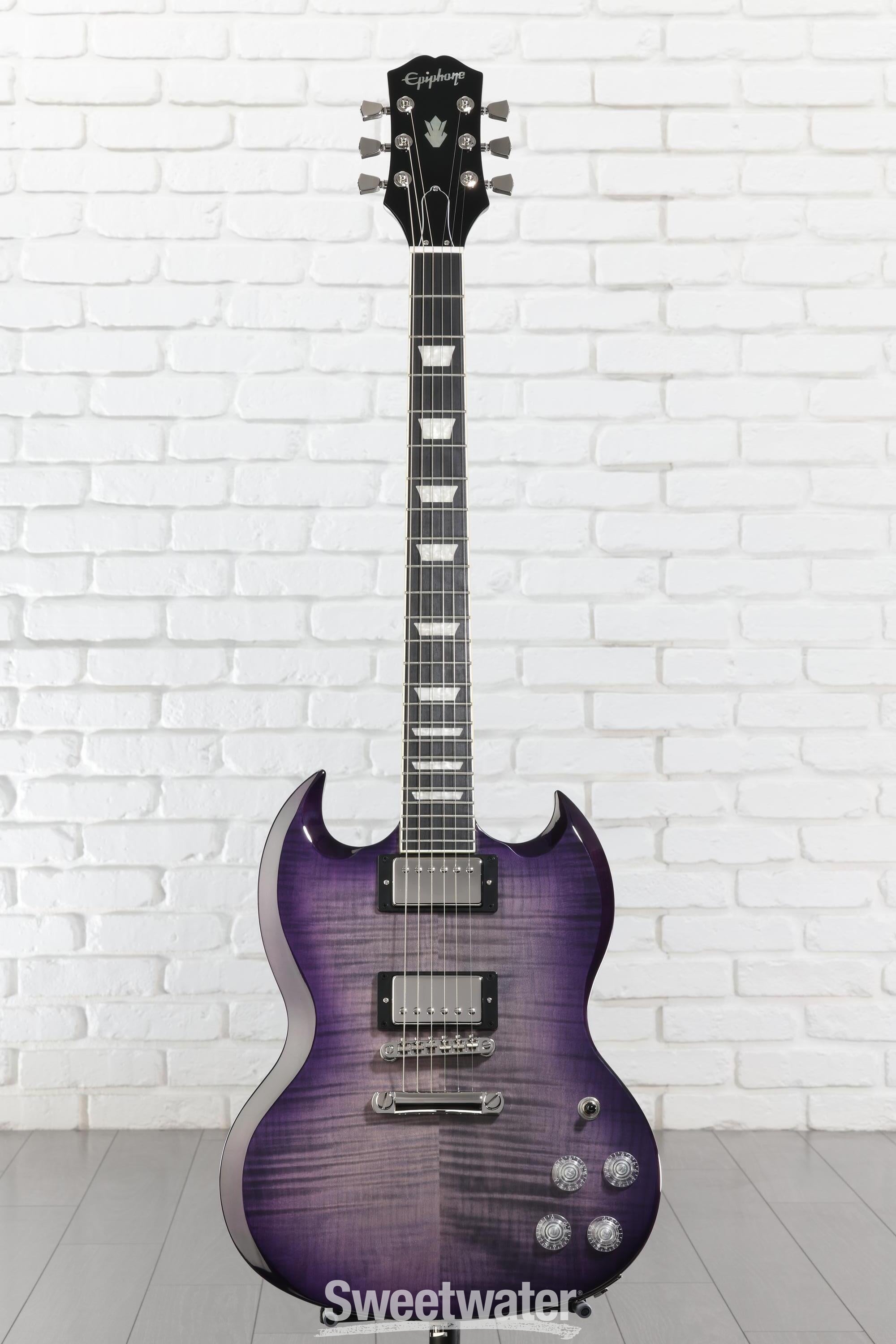 Epiphone SG Modern Figured Electric Guitar - Purple Burst | Sweetwater