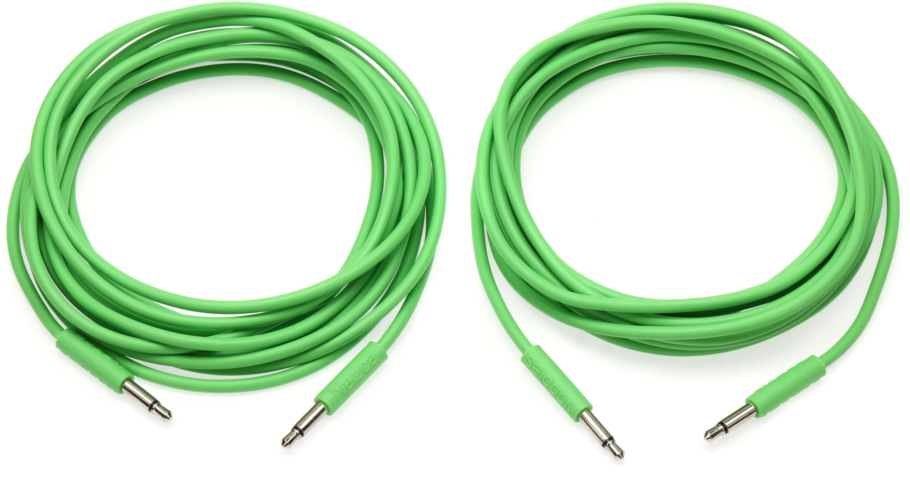Photo of Nazca Audio Noodles Eurorack Patch Cable 3.5mm TS Male to 3.5mm TS Male - 300cm, Green
