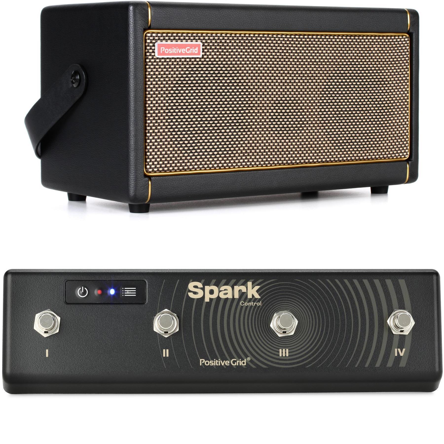 Positive Grid Spark Guitar Amplifier Electric, Bass and Acoustic Guitar 40-Watt Combo Practice Amp with Spark Mobile App (Pearl)