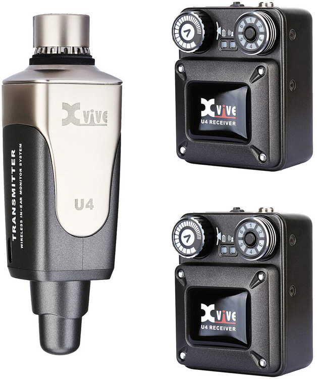 Xvive U4R2 Wireless in-Ear Monitoring System, offers with Transmitter and Beltpack Rece