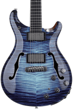 Photo of PRS Private Stock #9295 McCarty 594 Hollowbody Owls In Flight Electric Guitar - Aqua Violet Glow