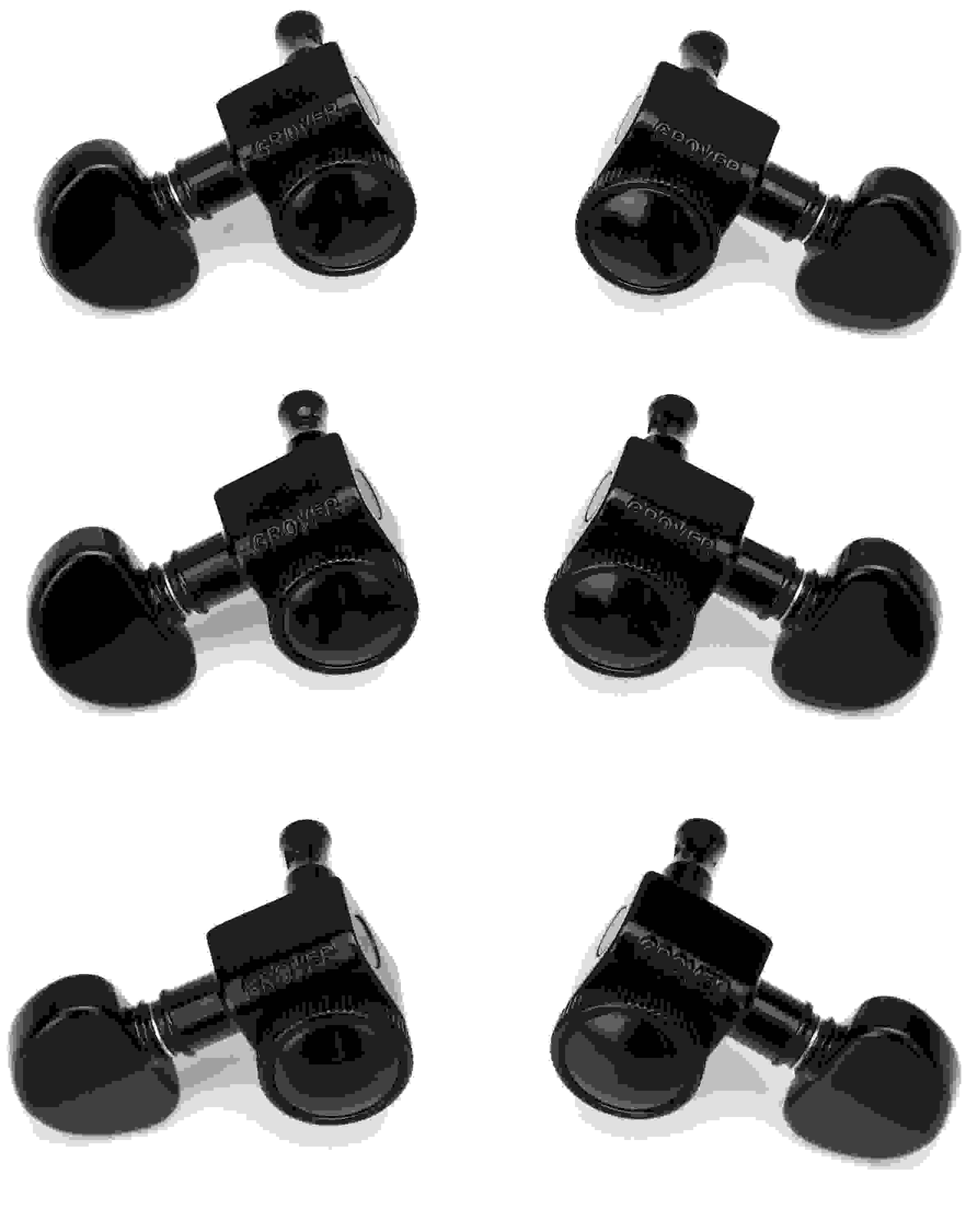 Grover 502BC Roto-Grip Locking Rotomatic Tuners - 3+3 Black Chrome ...