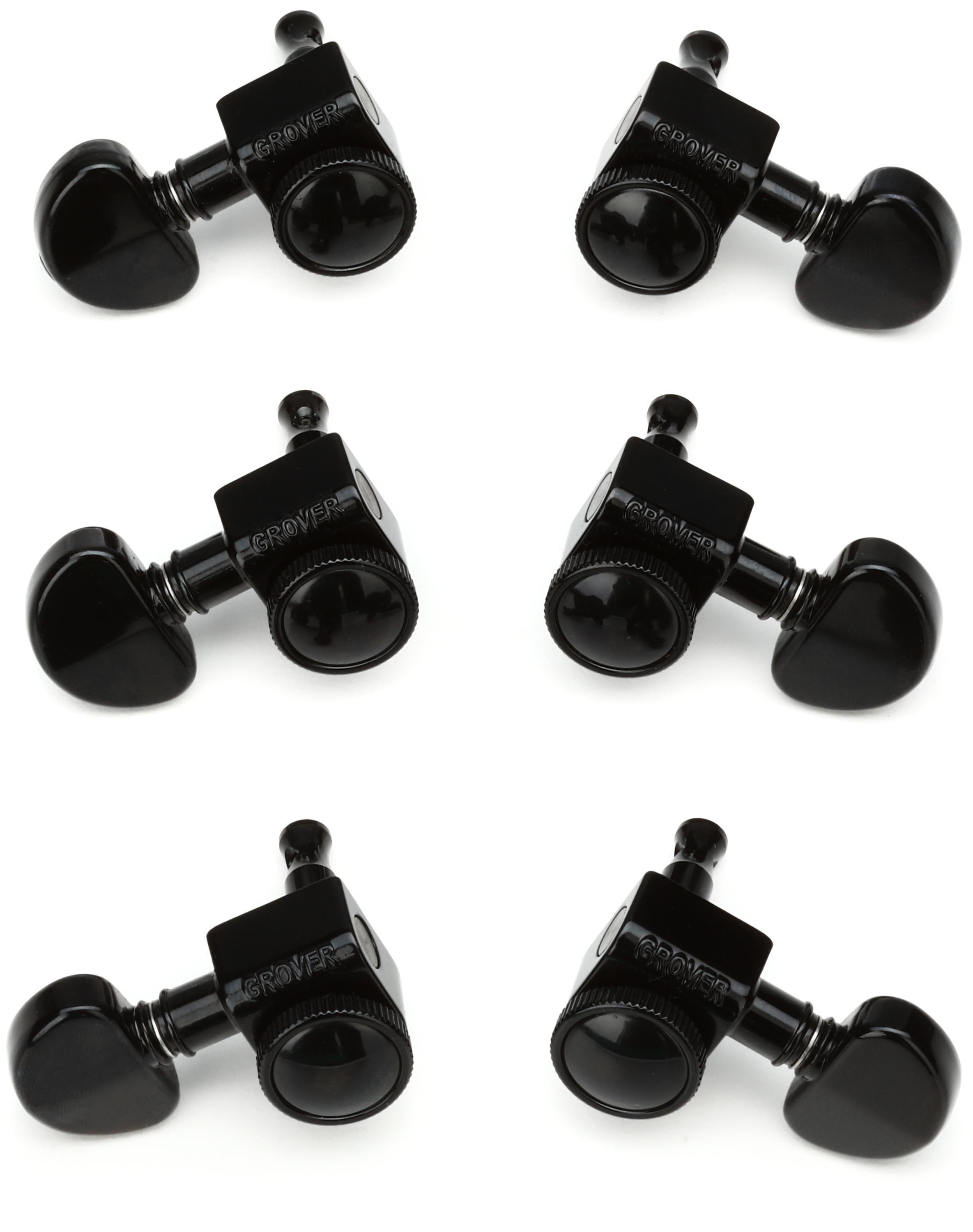 Grover 502BC Roto-Grip Locking Rotomatic Tuners - 3+3 Black Chrome ...