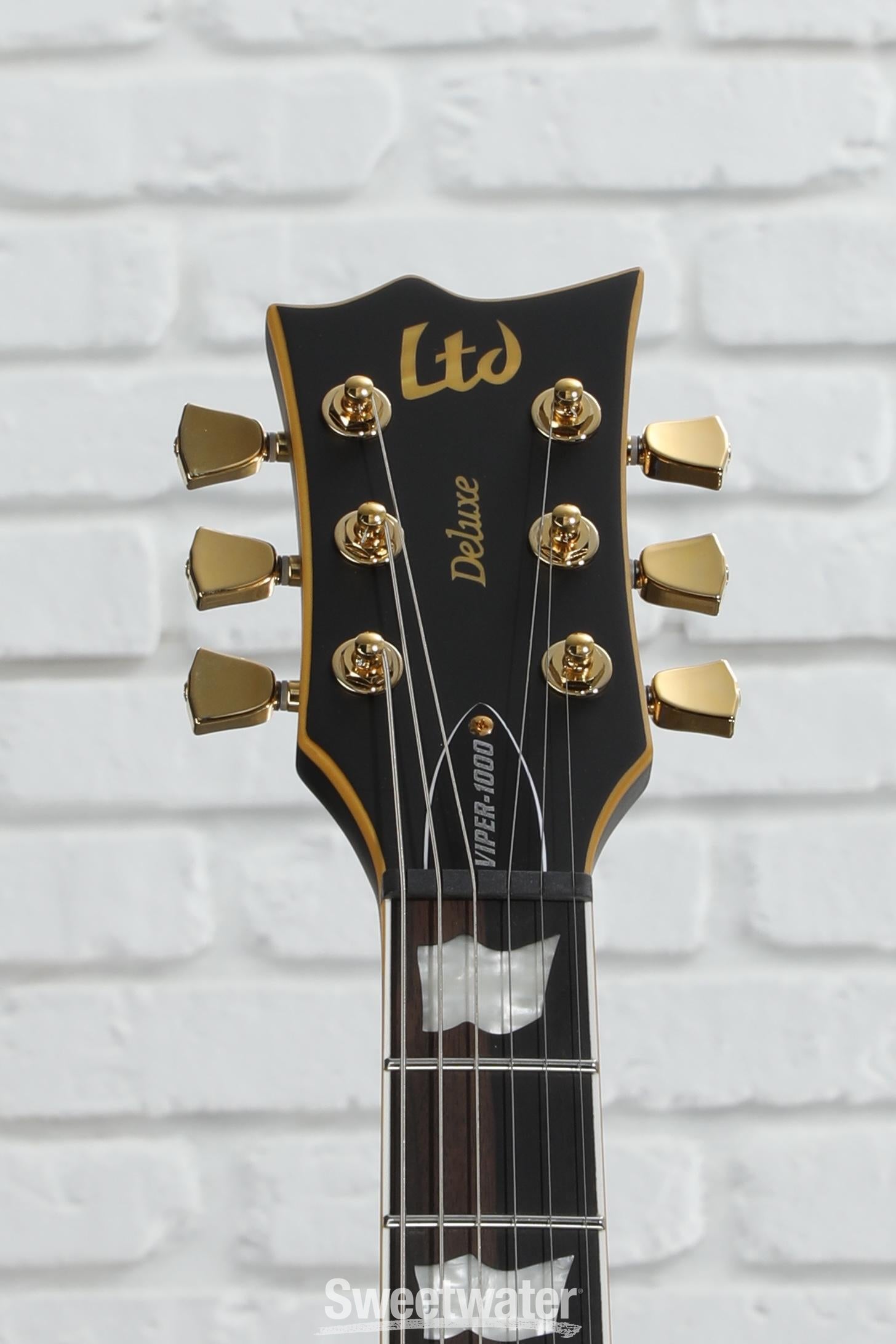 ESP LTD Viper-1000 Electric Guitar - Vintage Black | Sweetwater