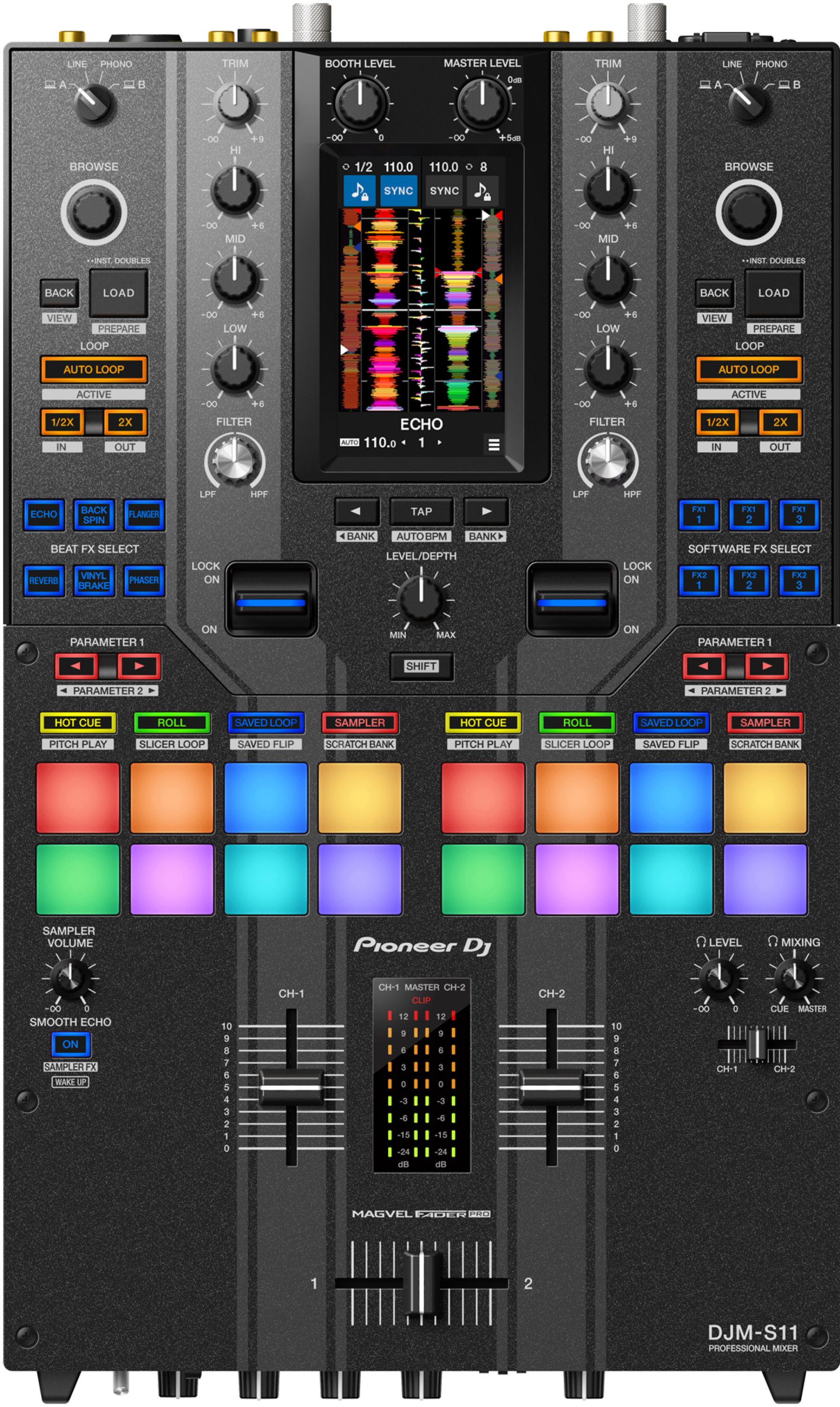 Pioneer DJ DJM-S11 SE 2-channel Mixer for Serato DJ | Sweetwater