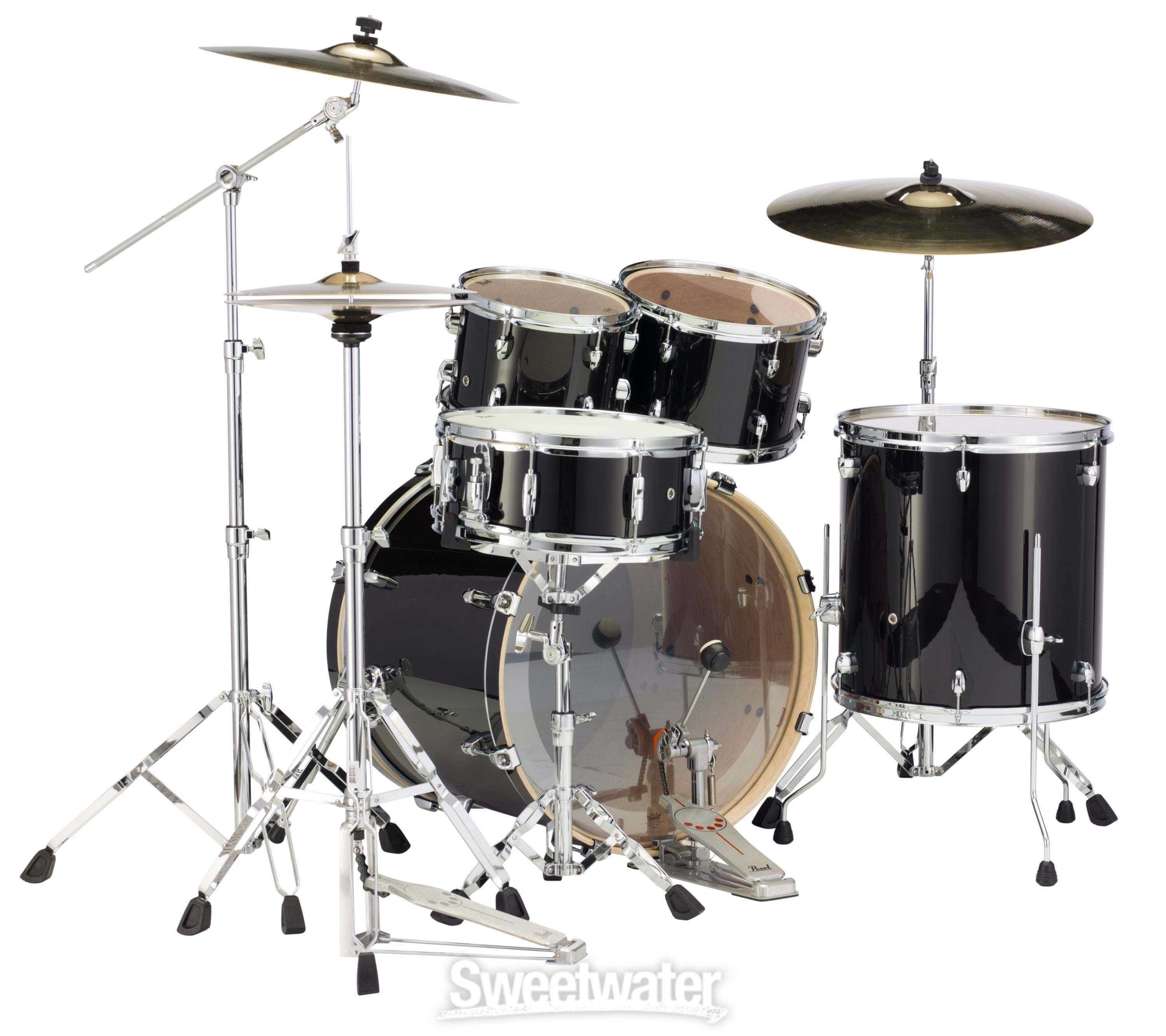 Pearl Export EXL725SP/C 5-piece Shell Pack with Snare Drum - Black