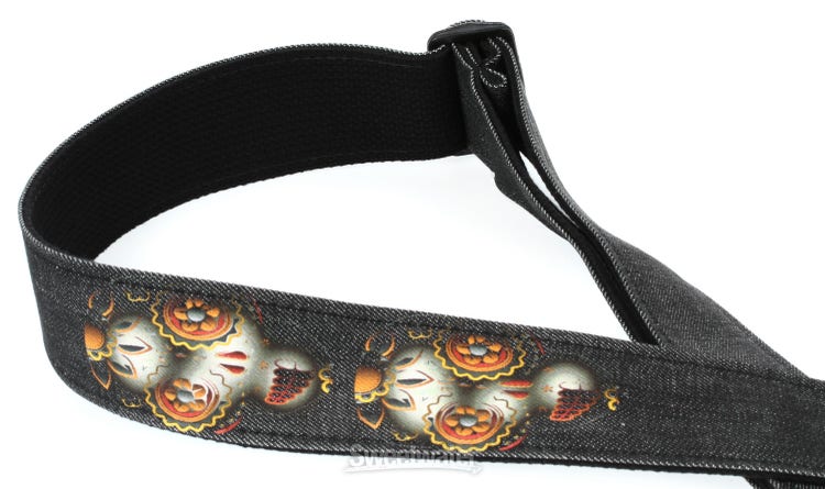 Bohemian Guitar Strap Black