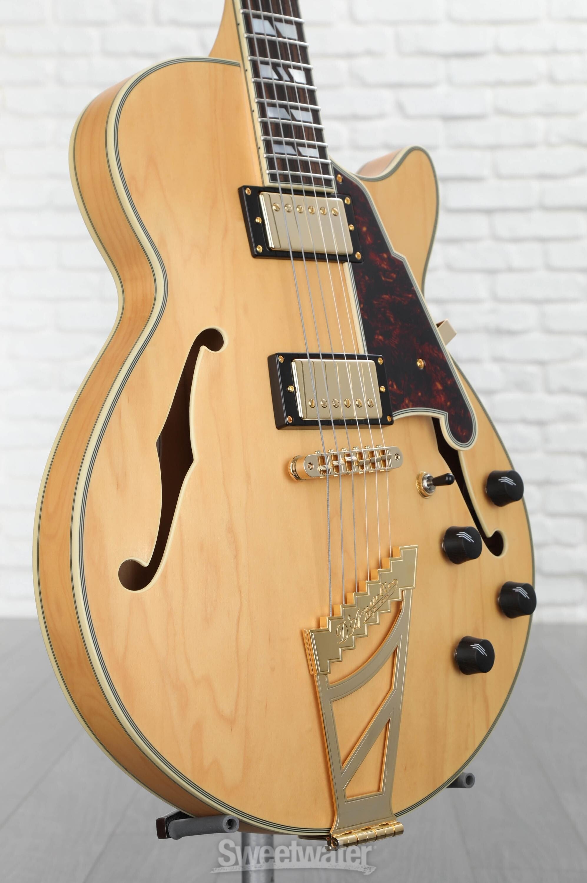 Photo of D'Angelico Deluxe SS Semi-hollowbody Electric Guitar - Satin Honey