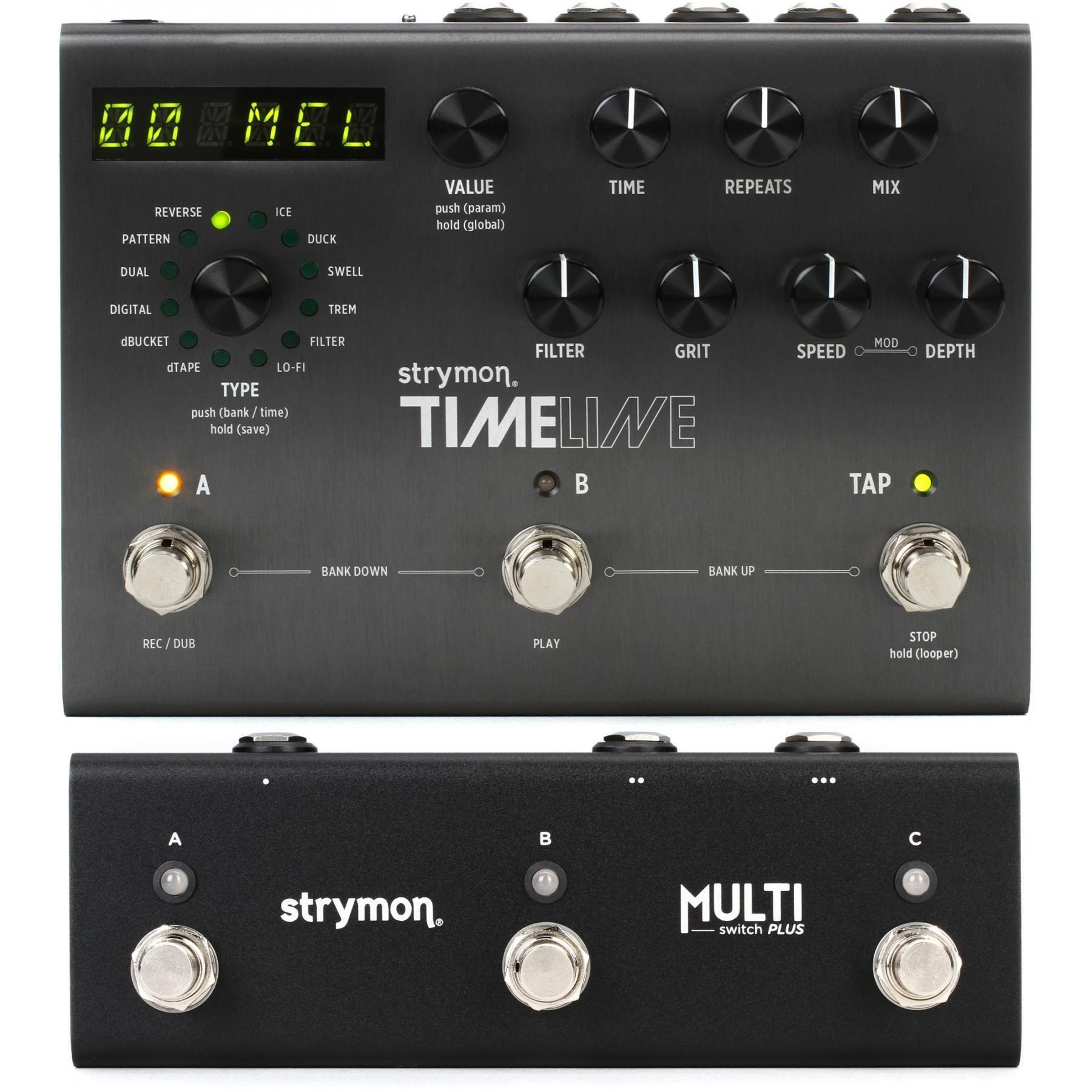 Strymon TimeLine Multidimensional Delay Pedal and Multi Switch