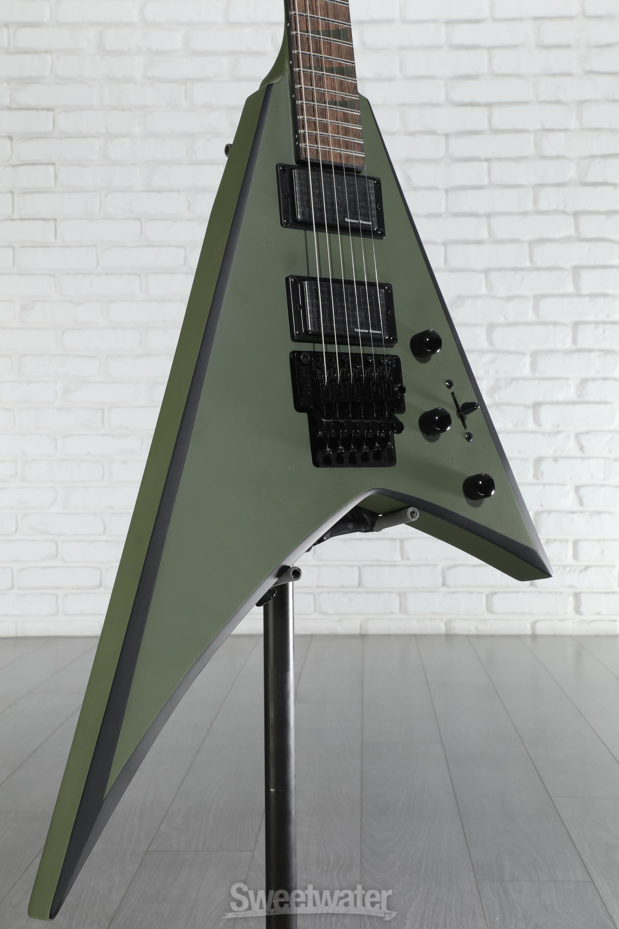 Jackson X Series Rhoads RRX24 - Matte Army Drab with Black Bevels