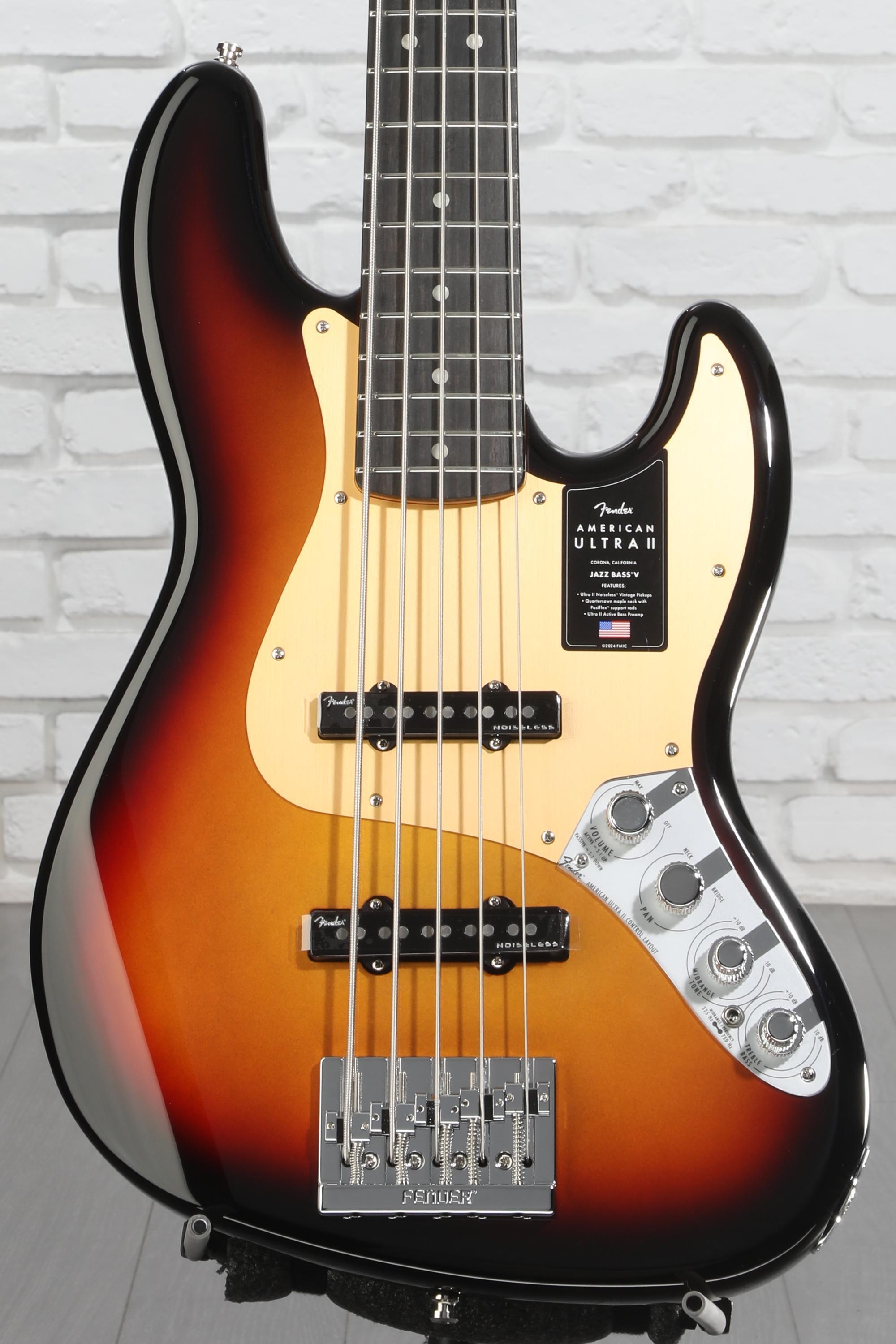 Fender American Ultra II Jazz Bass V - Ultraburst, Ebony