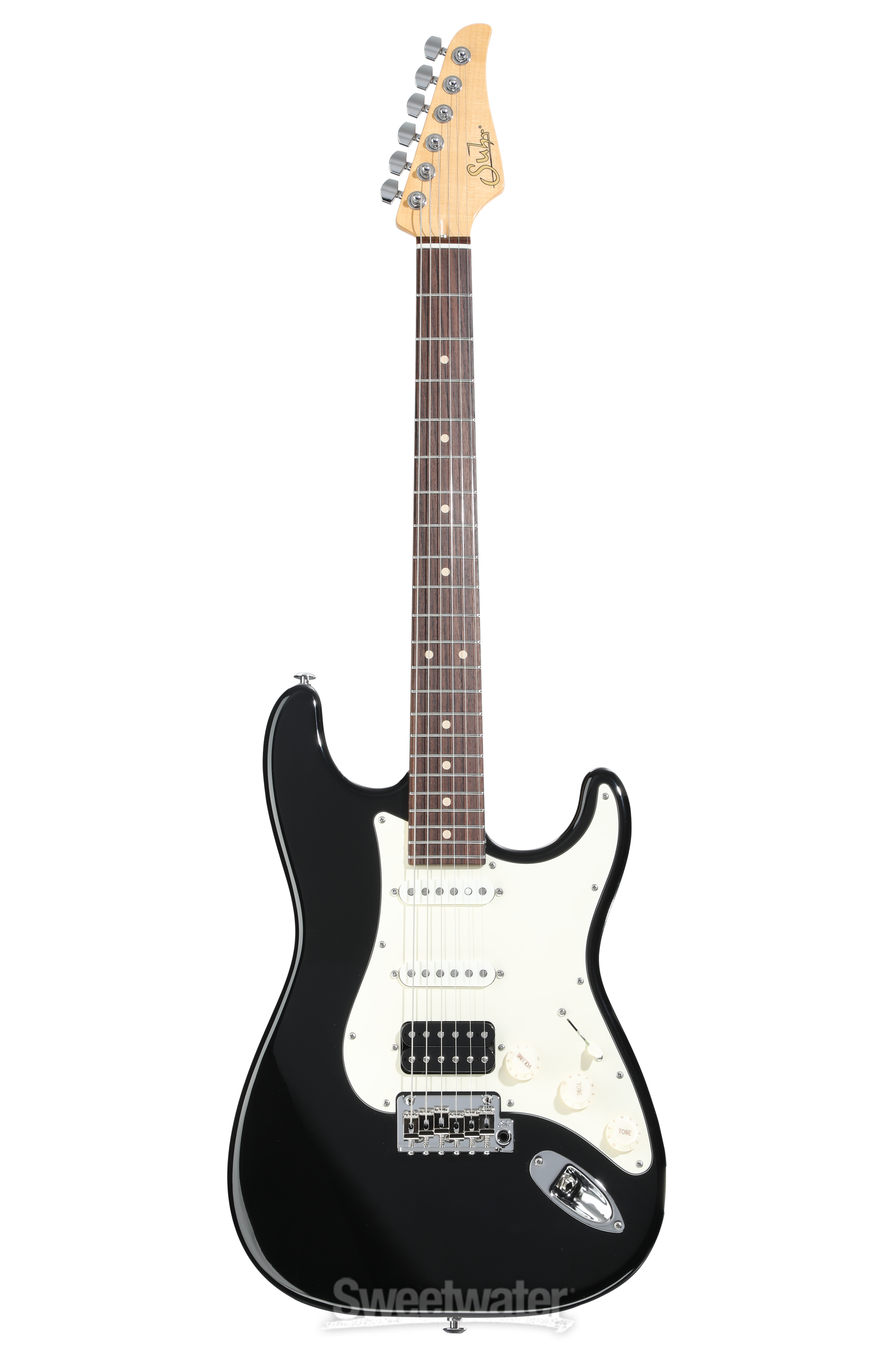 Suhr Classic S Antique HSS Electric Guitar - Black, Light Aging Suhr Classic S Antique HSS Electric Guitar - Black, Light Aging