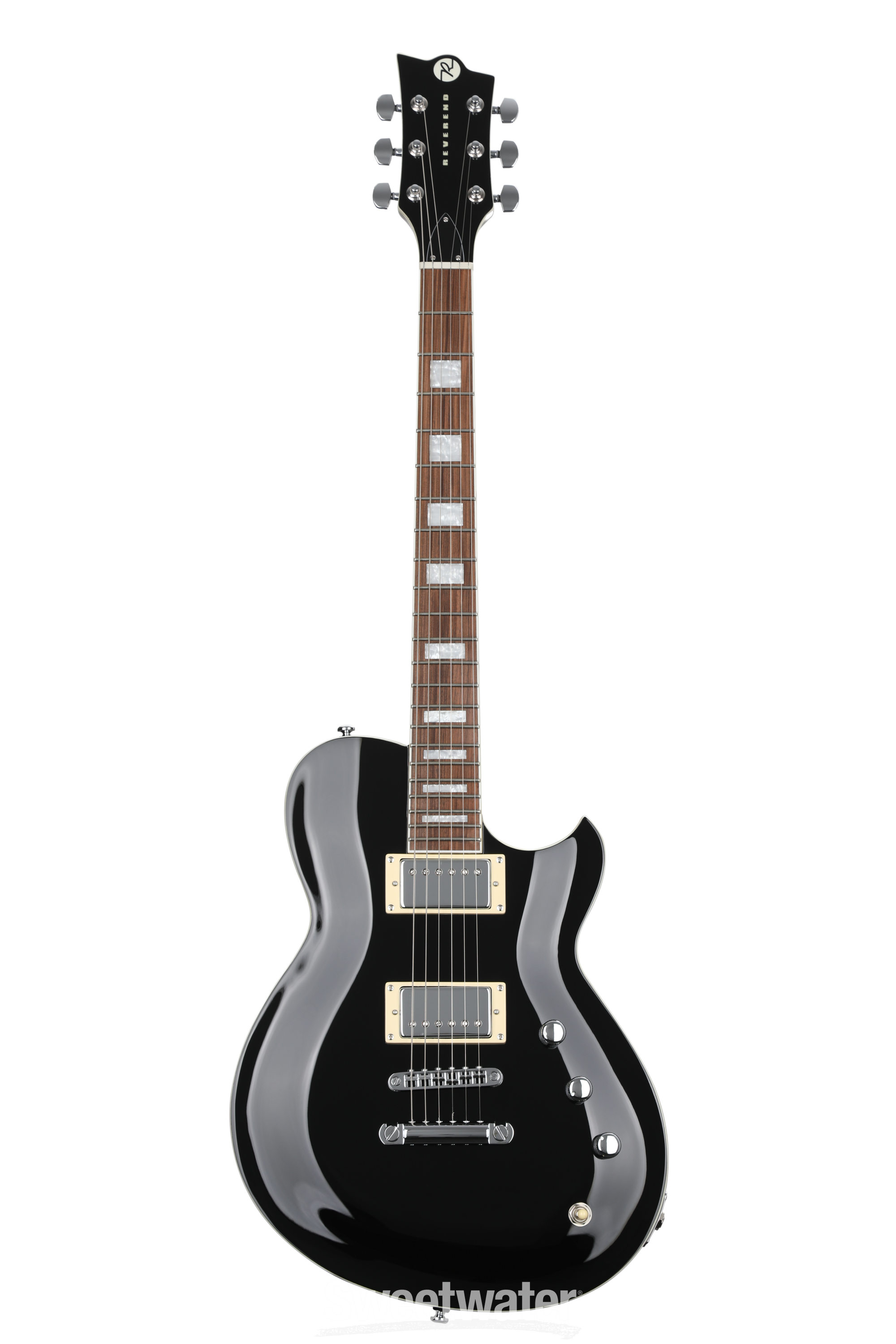 Reverend Roundhouse Electric Guitar Midnight Black Sweetwater