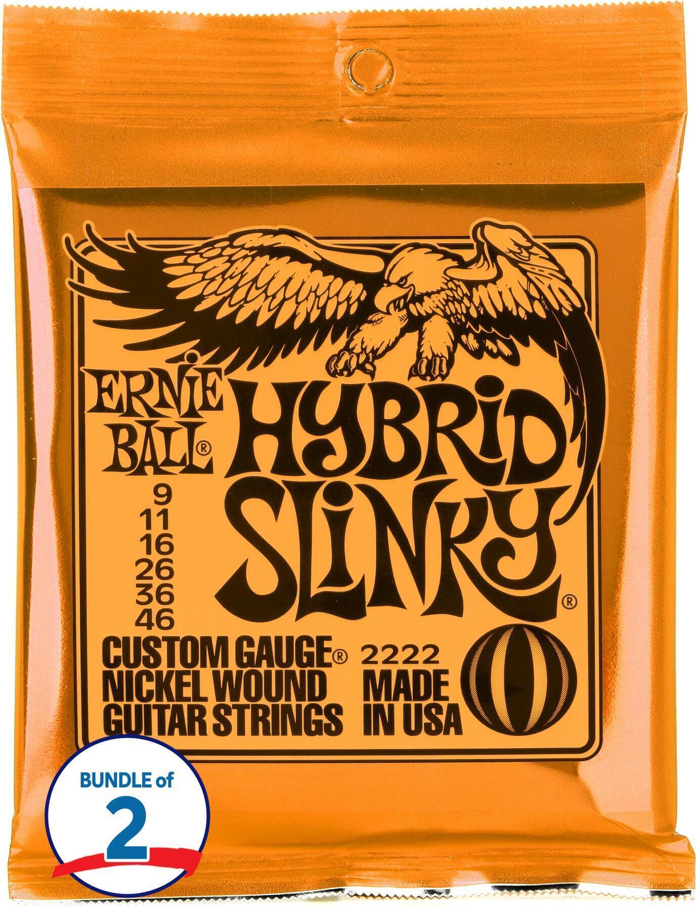 Ernie Ball 2222 Hybrid Slinky Electric Guitar Strings - .009-.046
