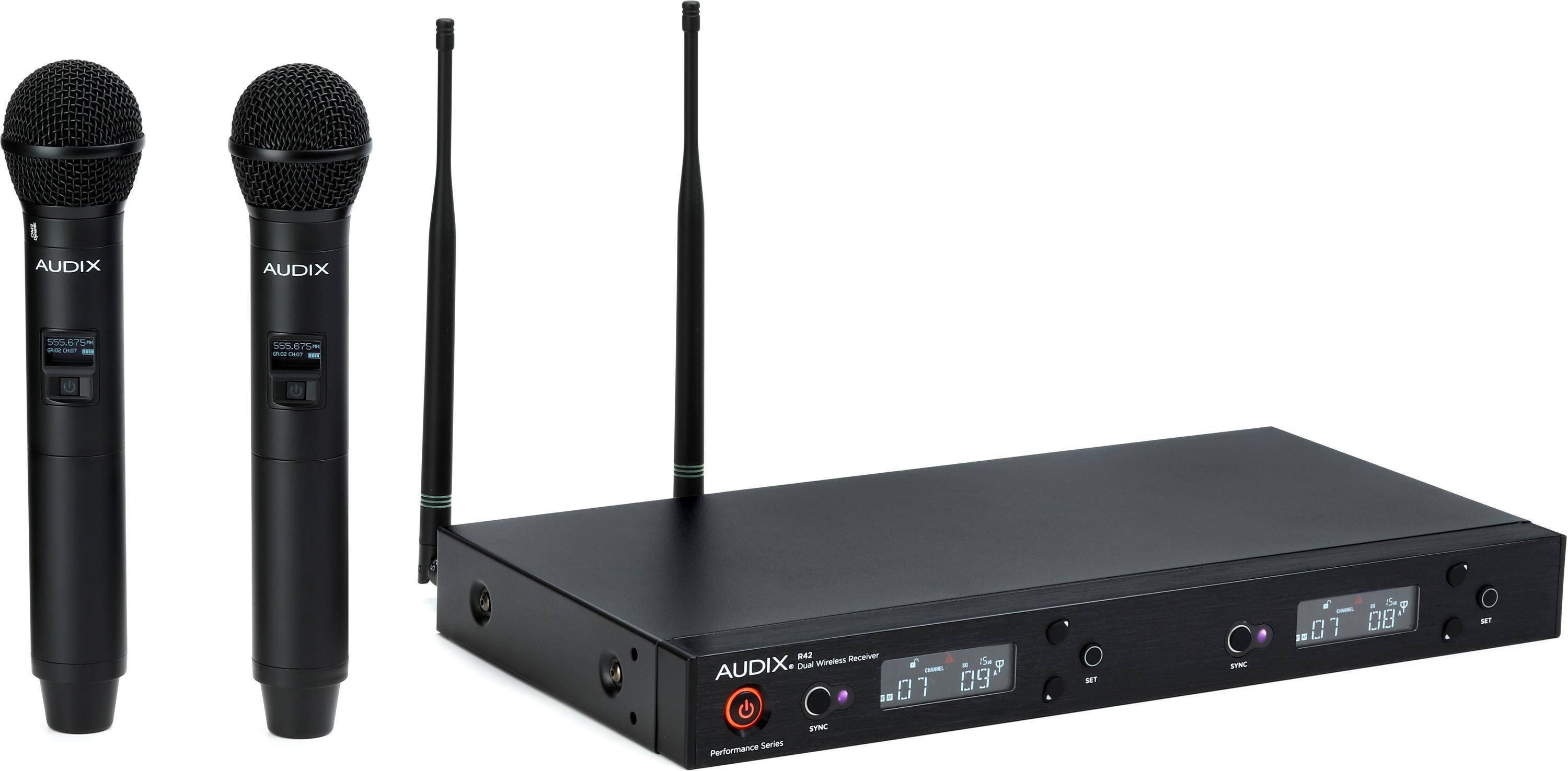 Audix AP42 OM2 Dual Handheld Wireless Microphone System- A Band ...
