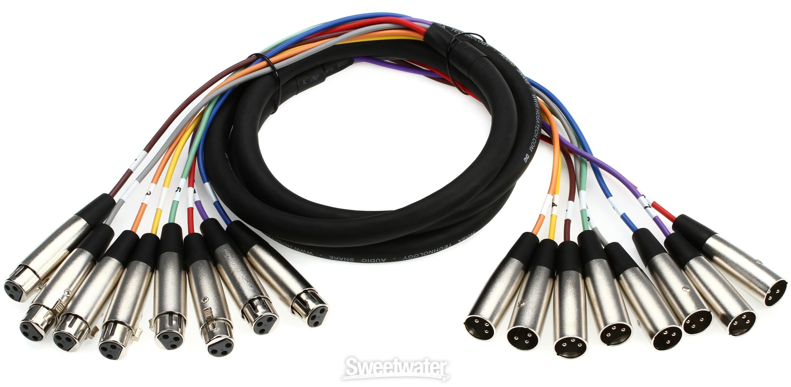 Hosa XLR-802 8-channel XLR Female to XLR Male Snake - 2 Meter