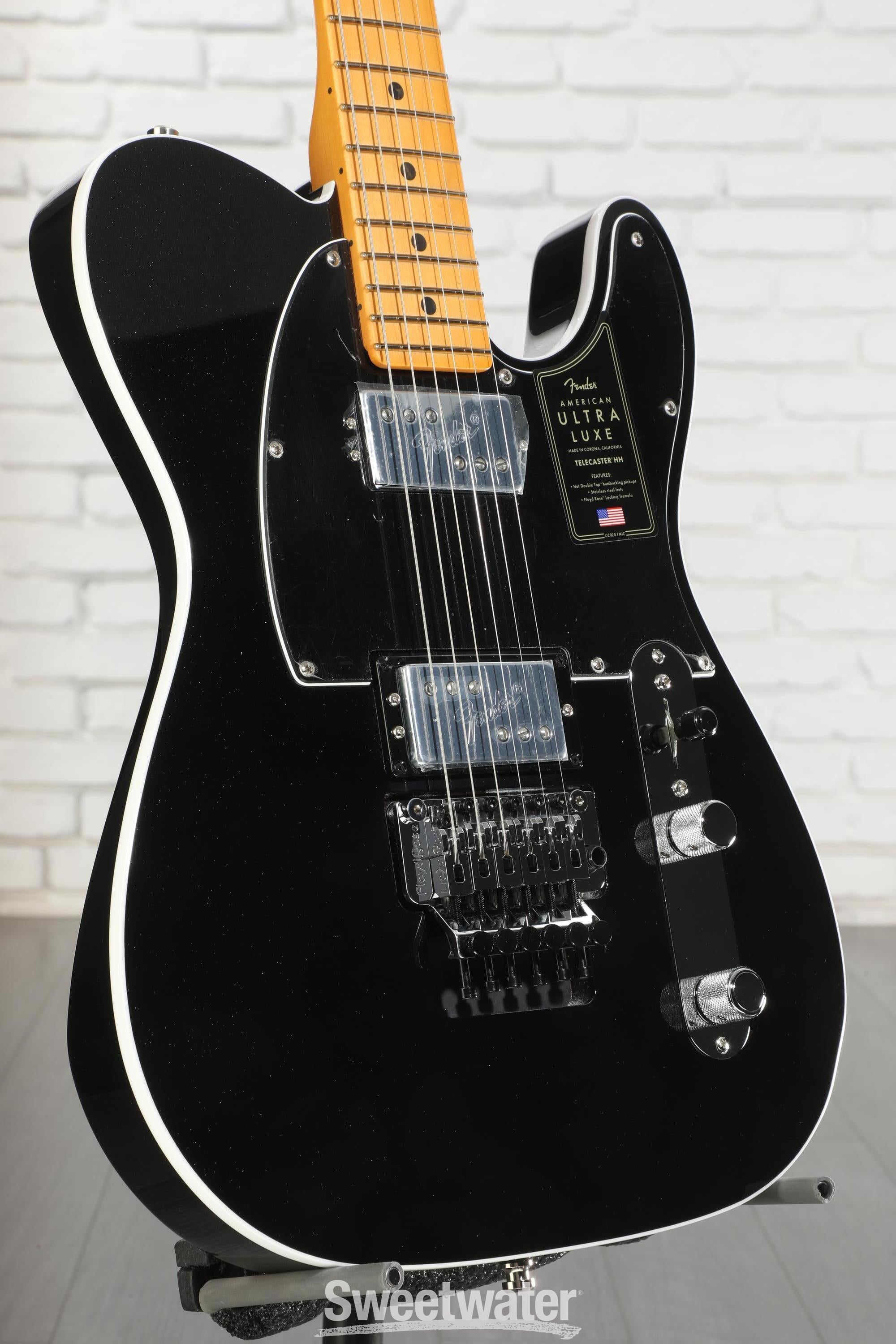 Fender American Ultra Luxe Telecaster Floyd Rose HH - Mystic Black