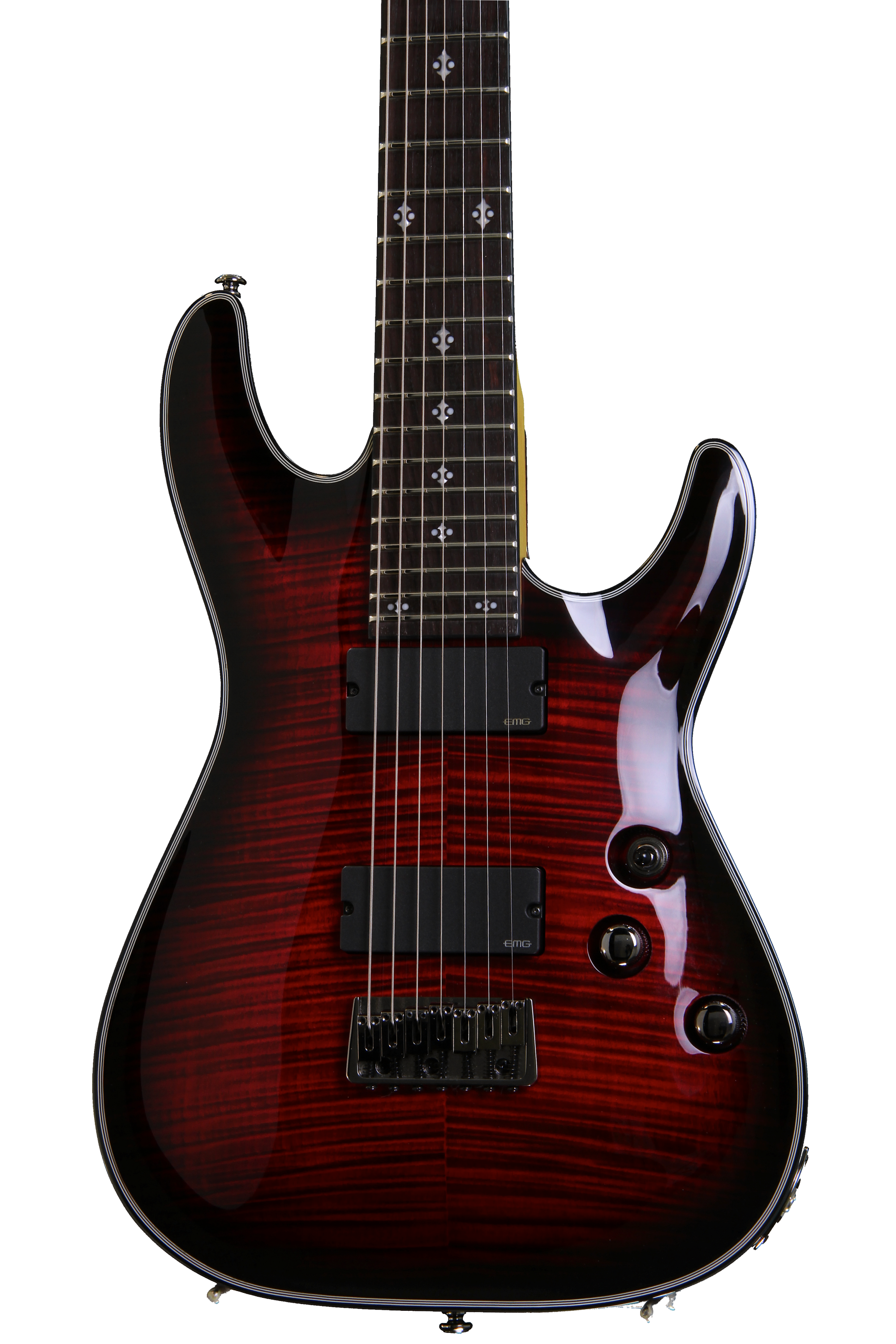 Schecter Damien Elite-7, Crimson Red Burst | Sweetwater Schecter Damien Elite-7, Crimson Red Burst | Sweetwater