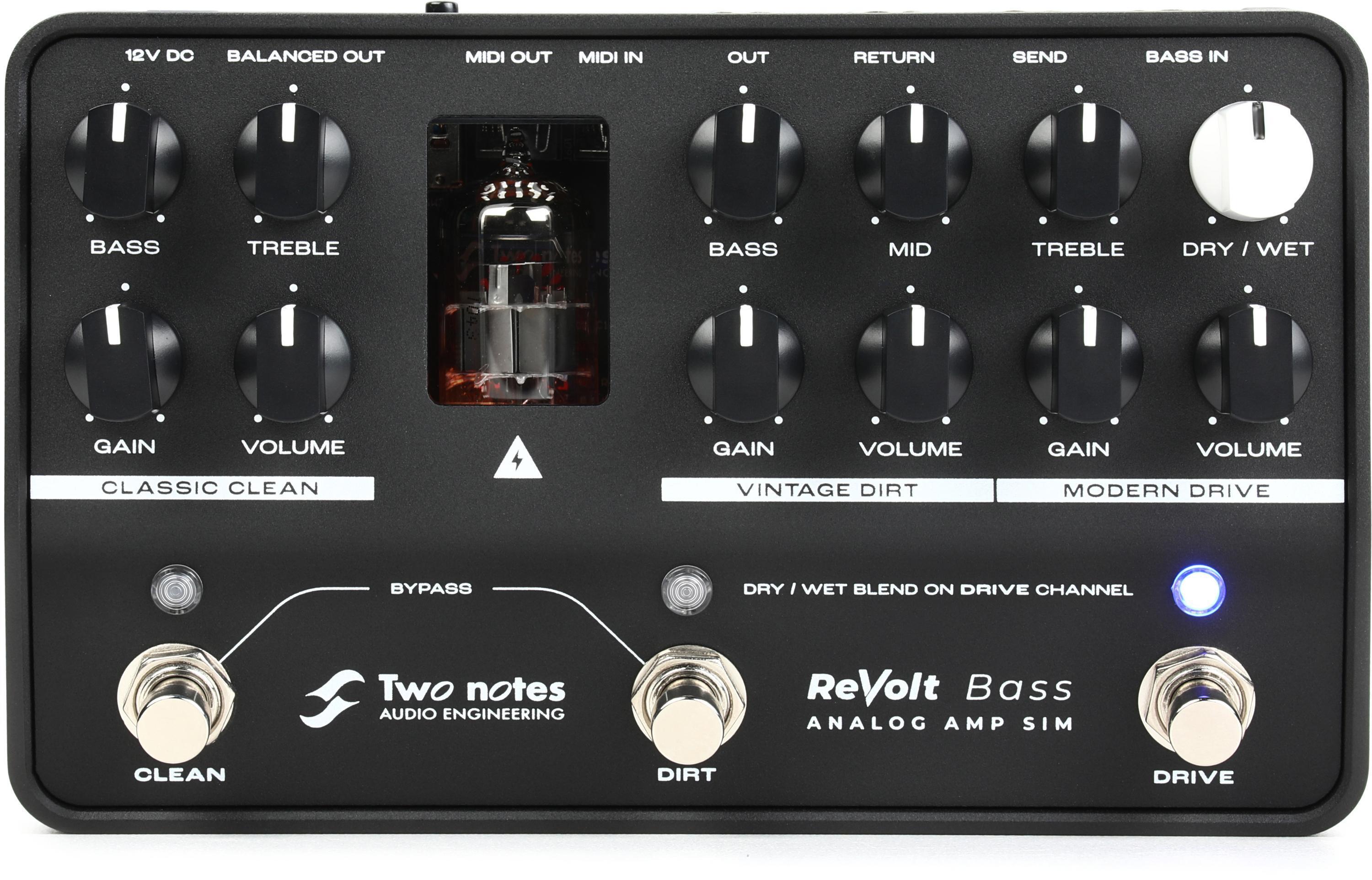 Two Notes ReVolt All-analog Bass Amp Simulator Pedal | Sweetwater