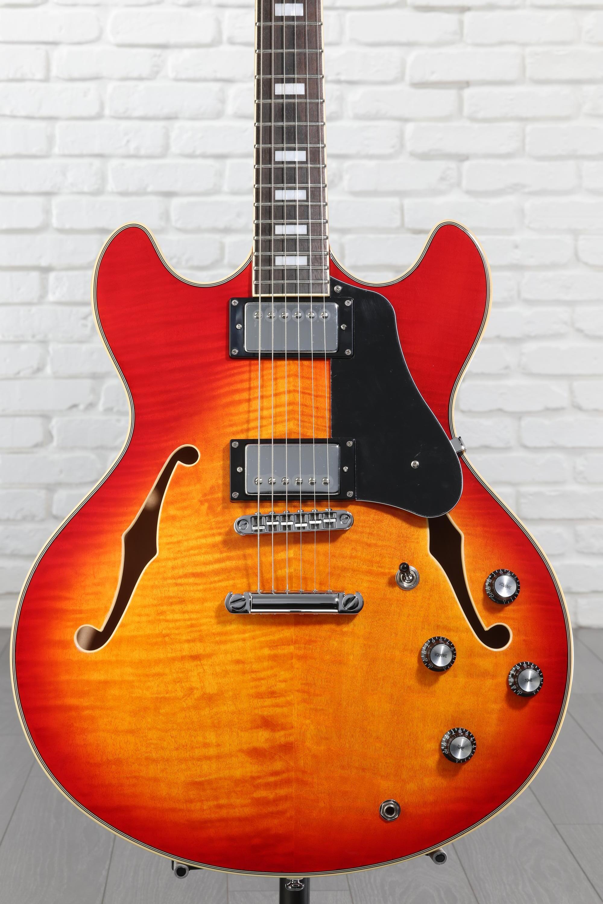 ギター Sire H7 Larry Carlton Sire Larry Carlton H7 Semi-hollow Electric Guitar - Cherry