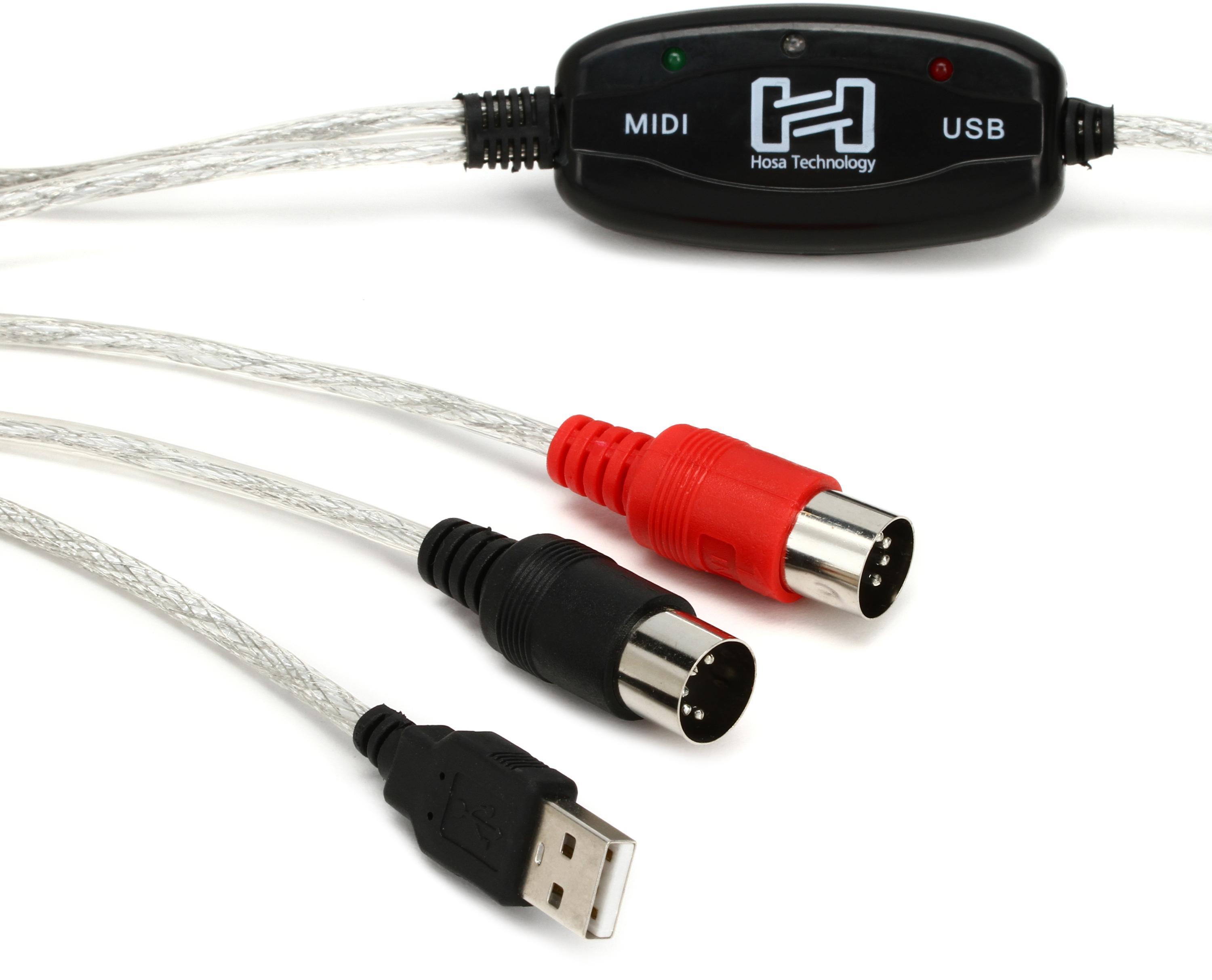 Hosa USM-422 TRACKLINK USB Interface - MIDI I/O to USB Type A - 6