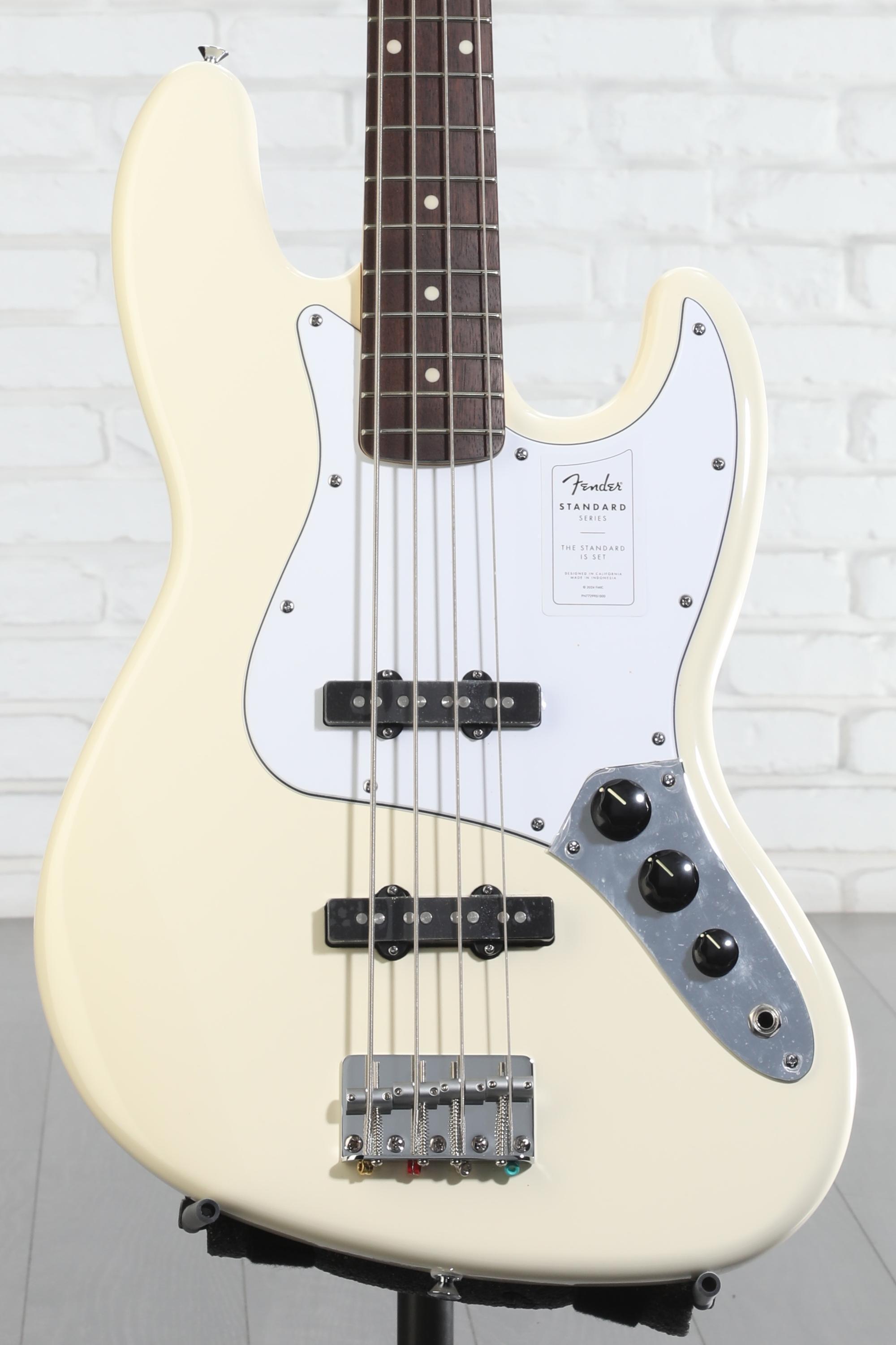 Fender Standard Jazz Bass - Olympic White, Laurel Fingerboard
