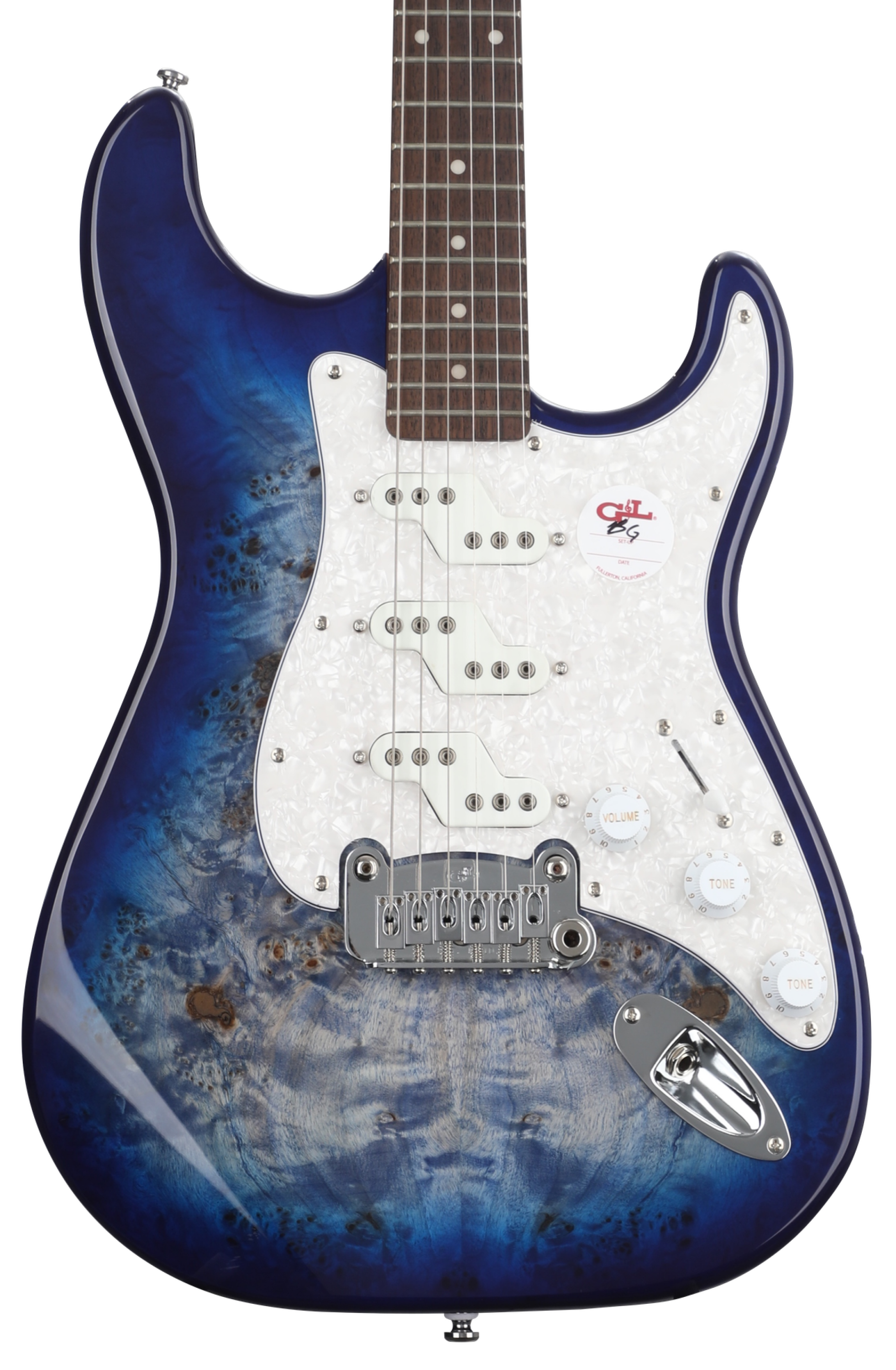 Gu0026L Tribute Comanche Electric Guitar - Aqua Burst
