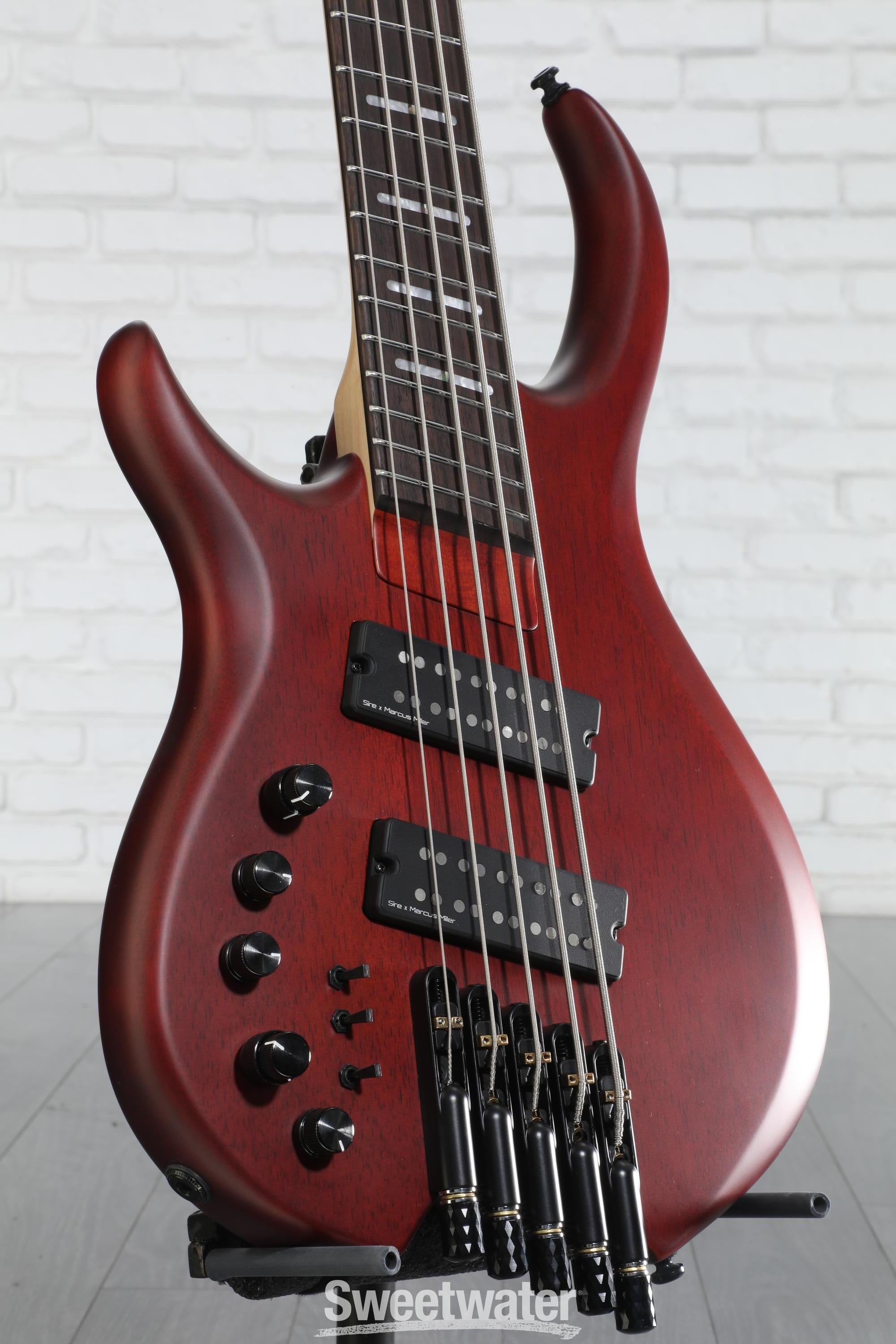 Sire Marcus Miller M6 5-string Headless Left-handed Bass Guitar - Mahogany Satin