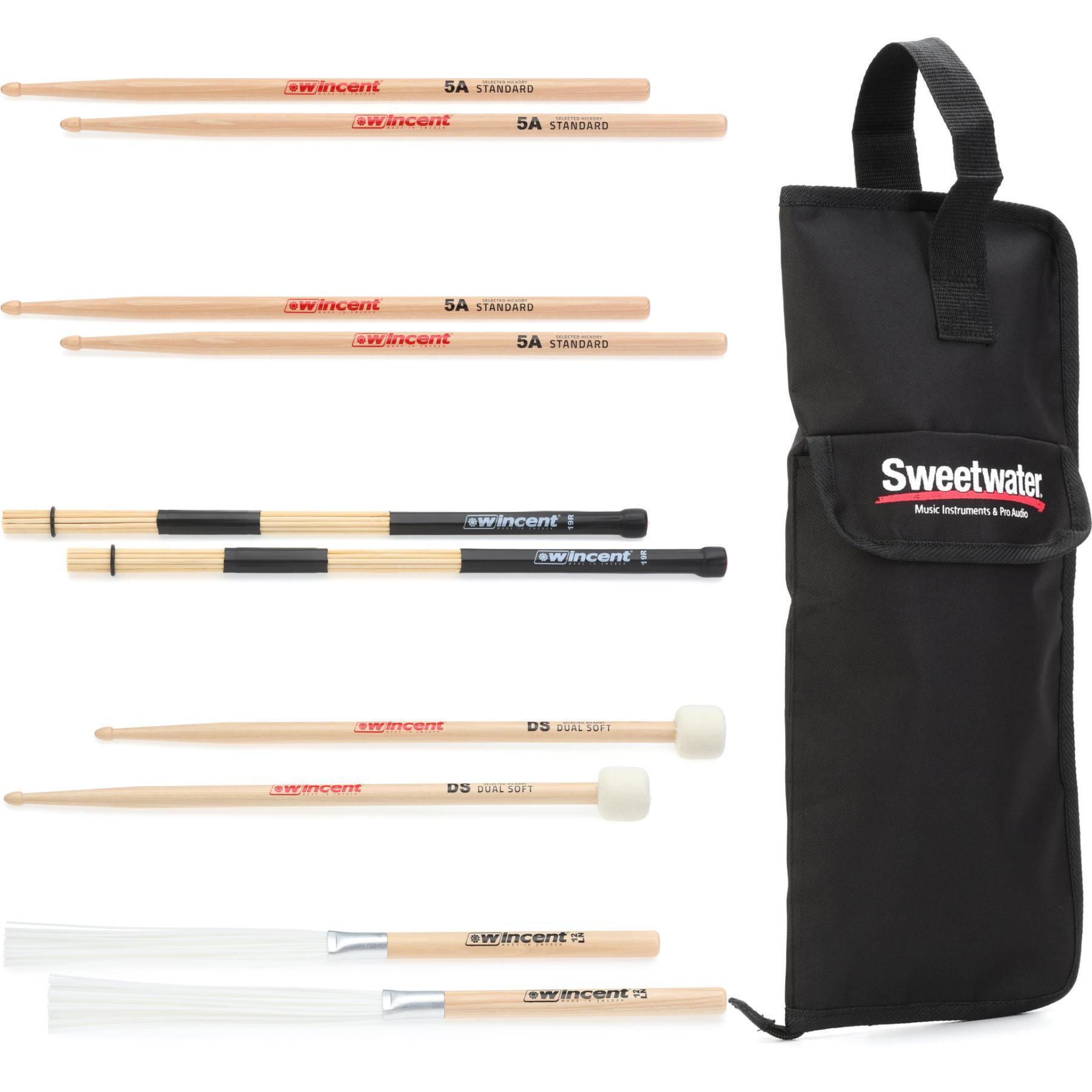 PREMIUM WEIGHT DESIGNER DOUBLE GRIP DRUMSTICKS 1 PR. W/BAG