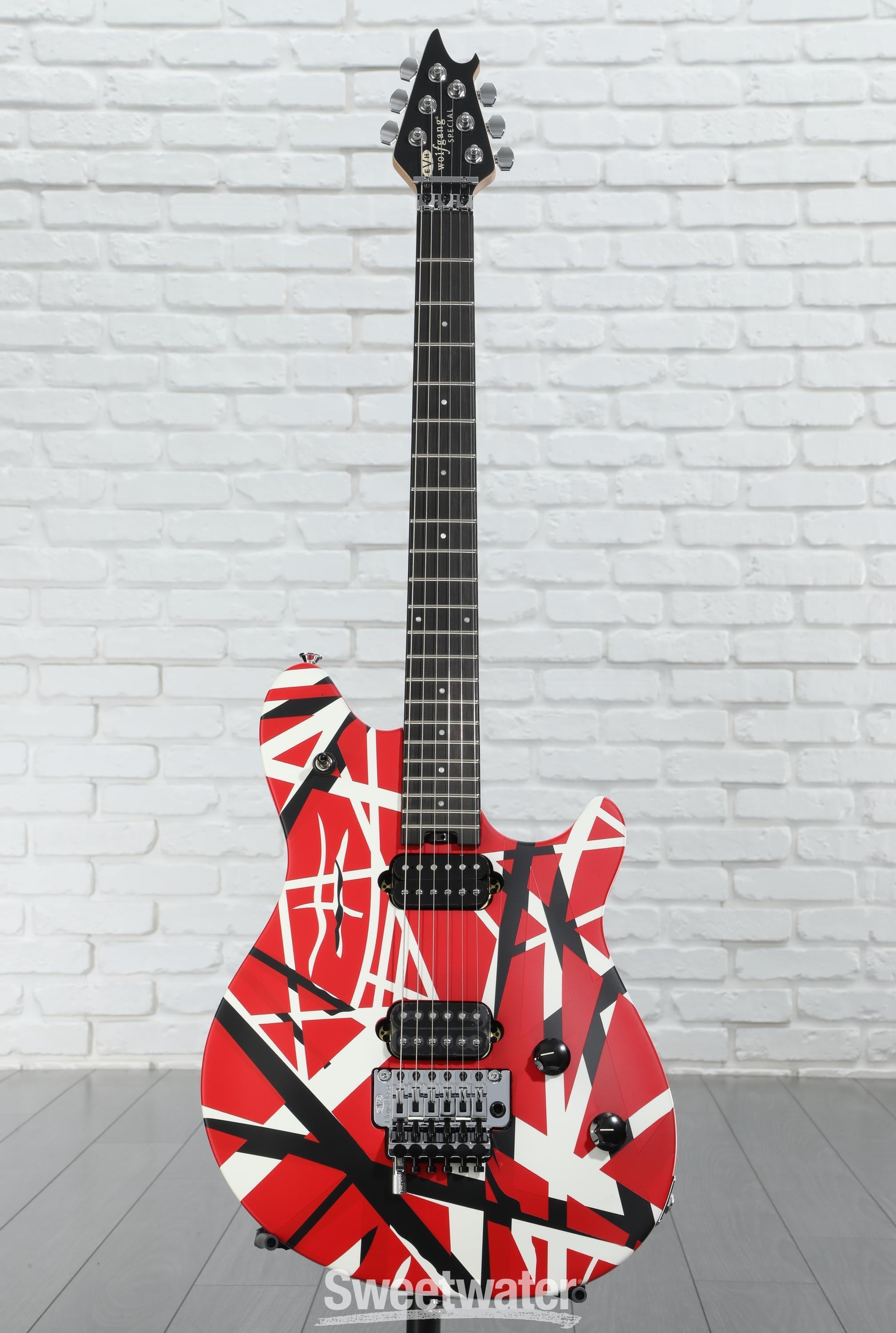 EVH Wolfgang Special Electric Guitar - Satin Striped Red/White