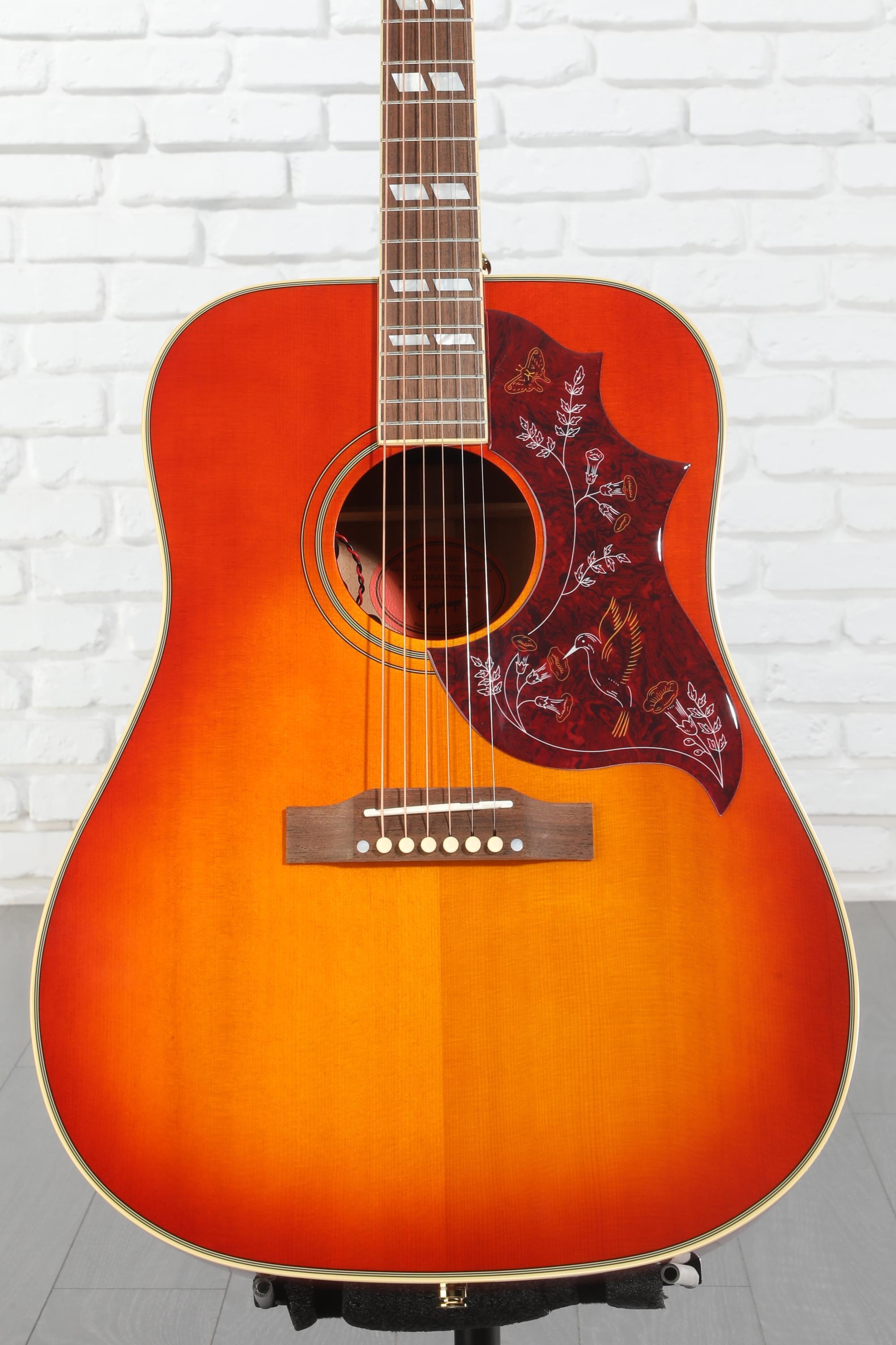 ギター Epiphone Hummingbird Inspired by Gibson Amazon.com: Epiphone Masterbilt Hummingbird Acoustic Electric