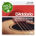 Photo of D'Addario EJ17 Phosphor Bronze Acoustic Guitar Strings - .013-.056 Medium (3-pack)