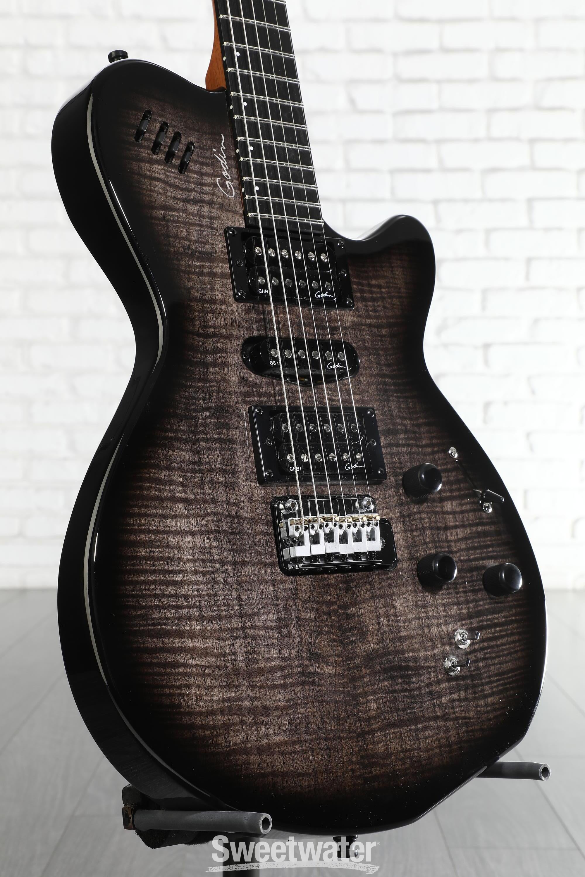 Photo of Godin xtSA Multi-Voice Electric Guitar - Trans Black