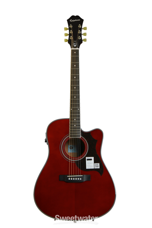 Epiphone FT-350SCE with Min-ETune - Wine Red Reviews | Sweetwater