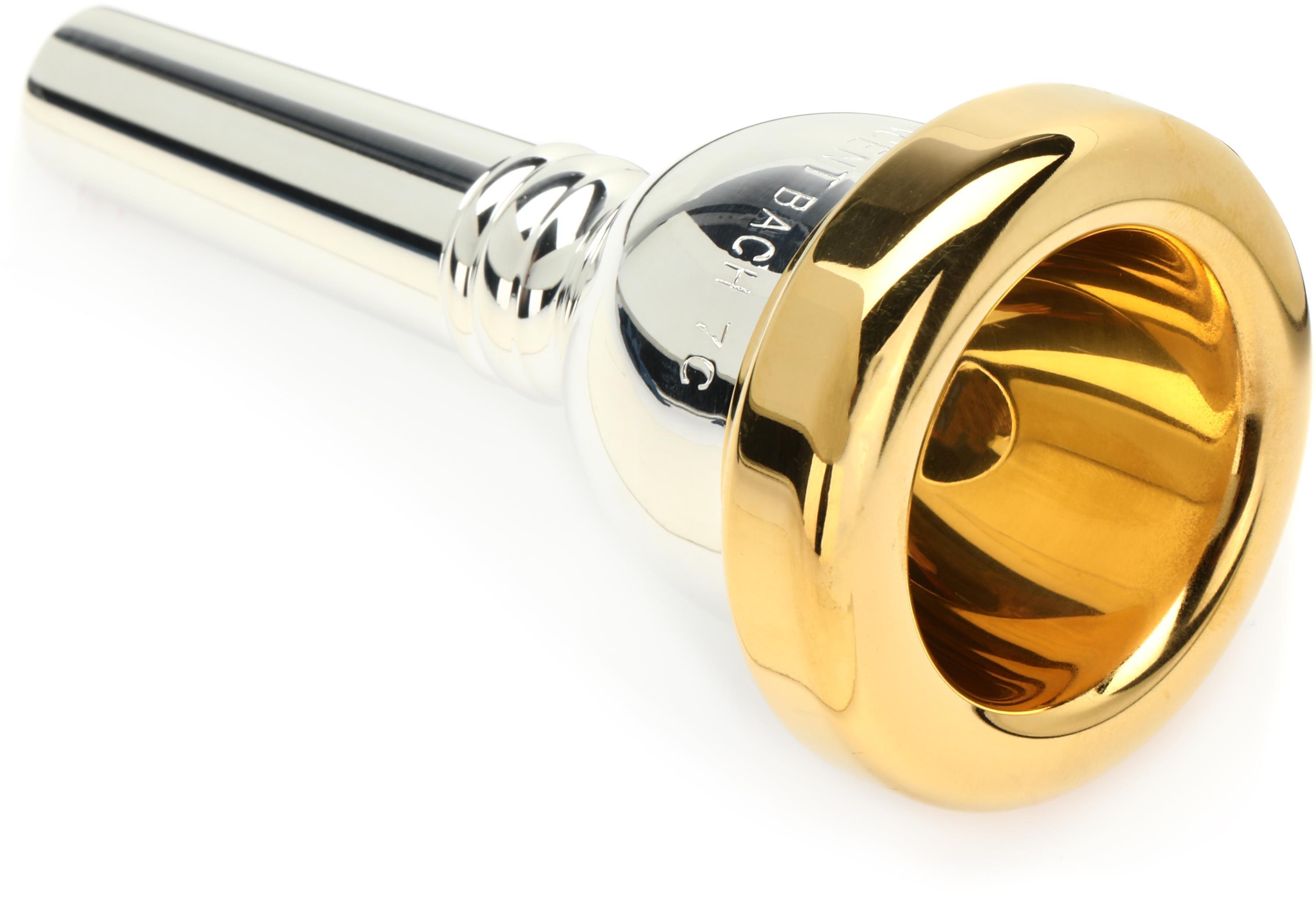 Bach 350 Classic Series Silver-plated Small Shank Trombone Mouthpiece with  Gold-plated Rim - 7C | Sweetwater