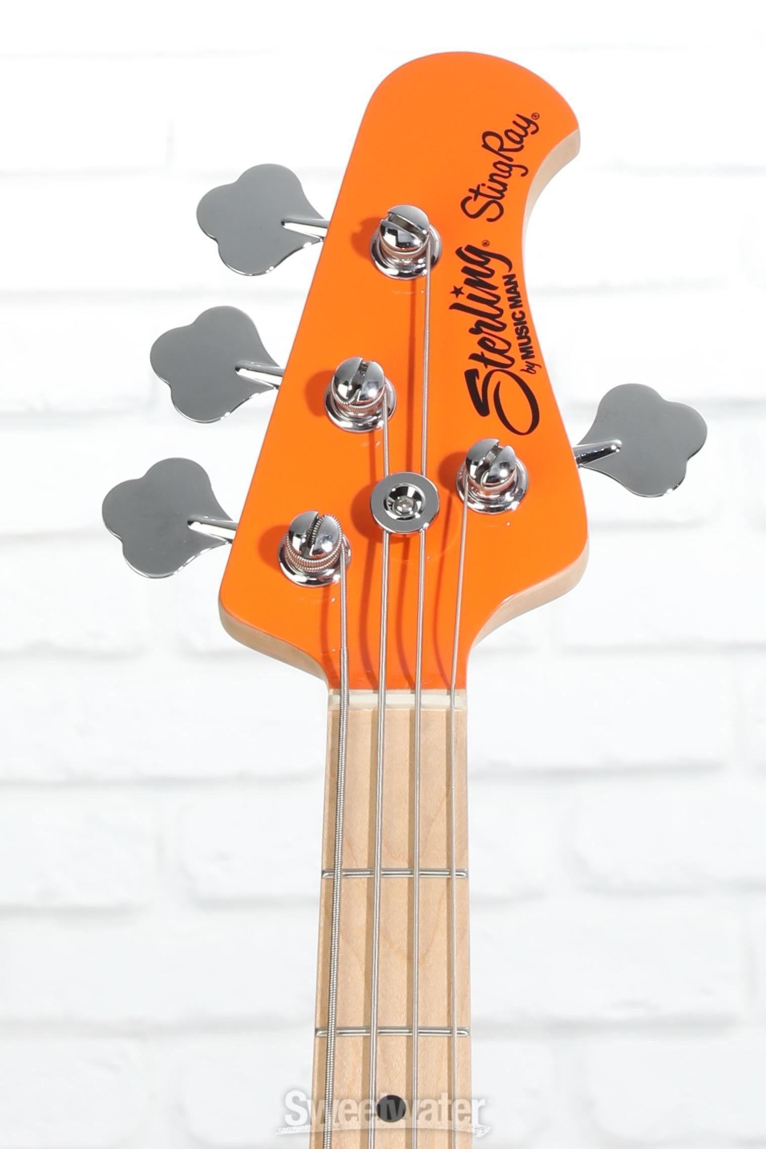 Sterling By Music Man Mike Herrera Signature StingRay Electric Bass Guitar - Orange Creamsicle