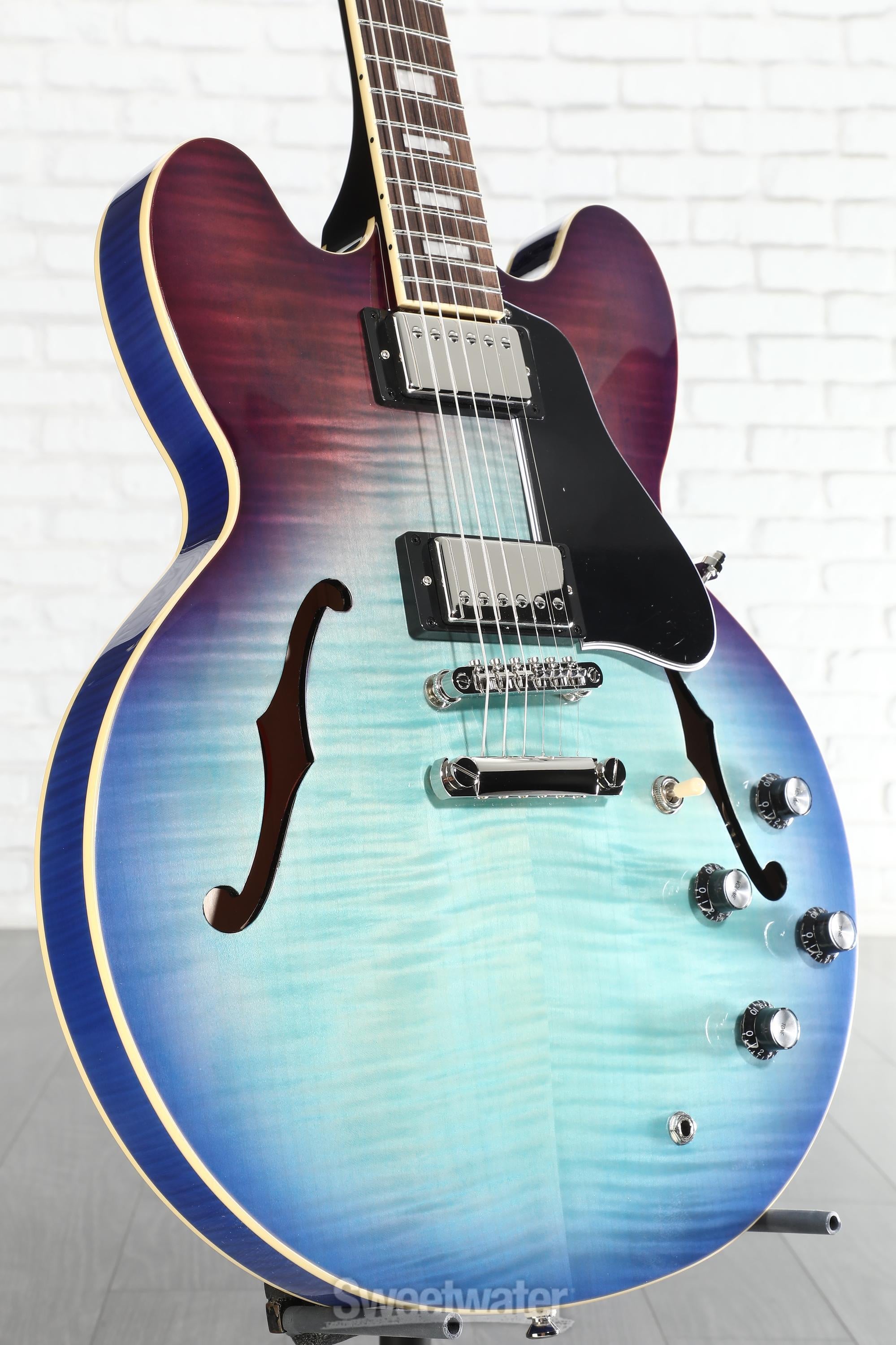 Epiphone ES-335 Figured Semi-hollowbody - Blueberry Burst | Sweetwater