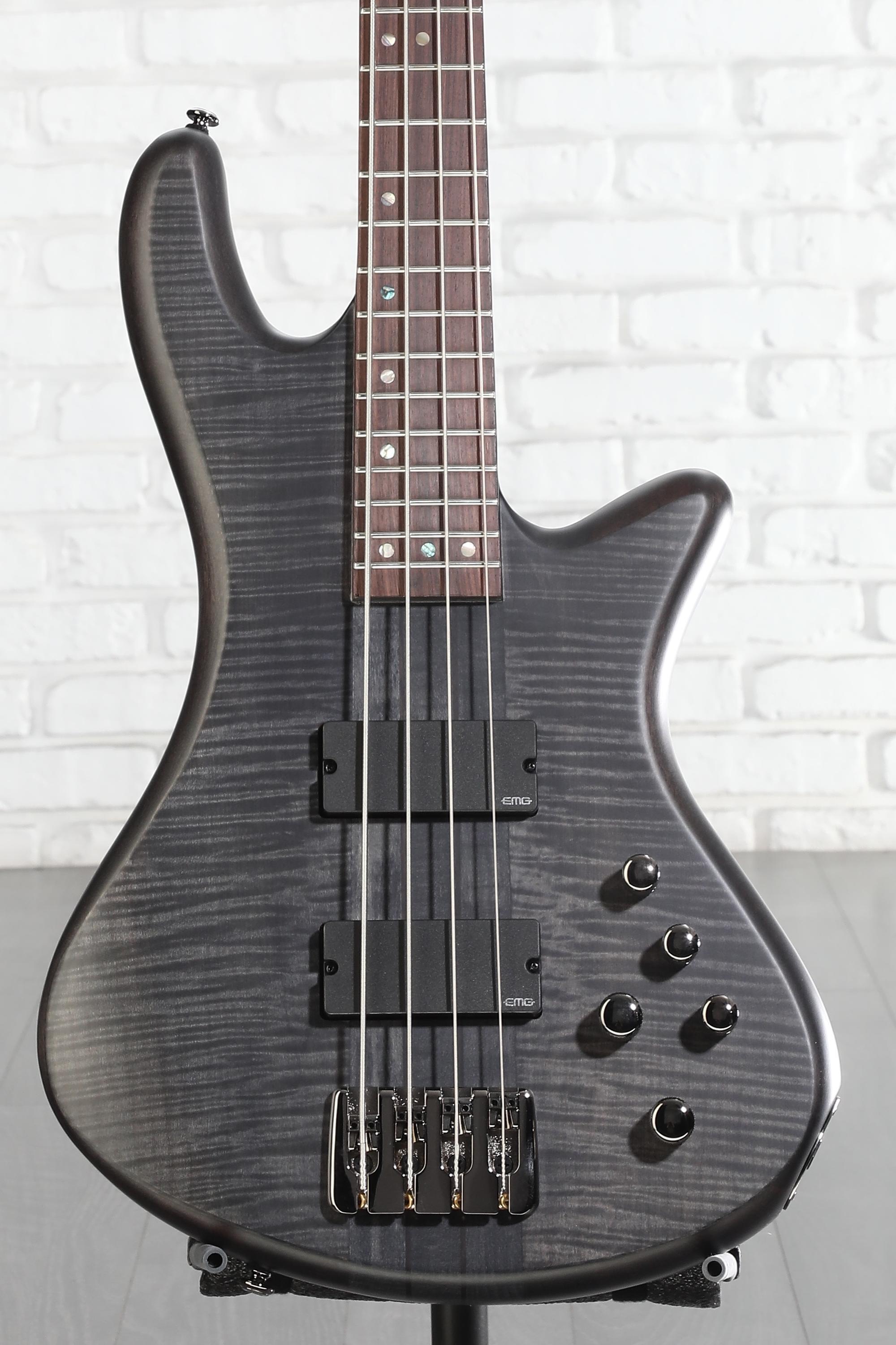 Schecter Stiletto Studio 4 Bass Guitar - See-Thru Black Satin