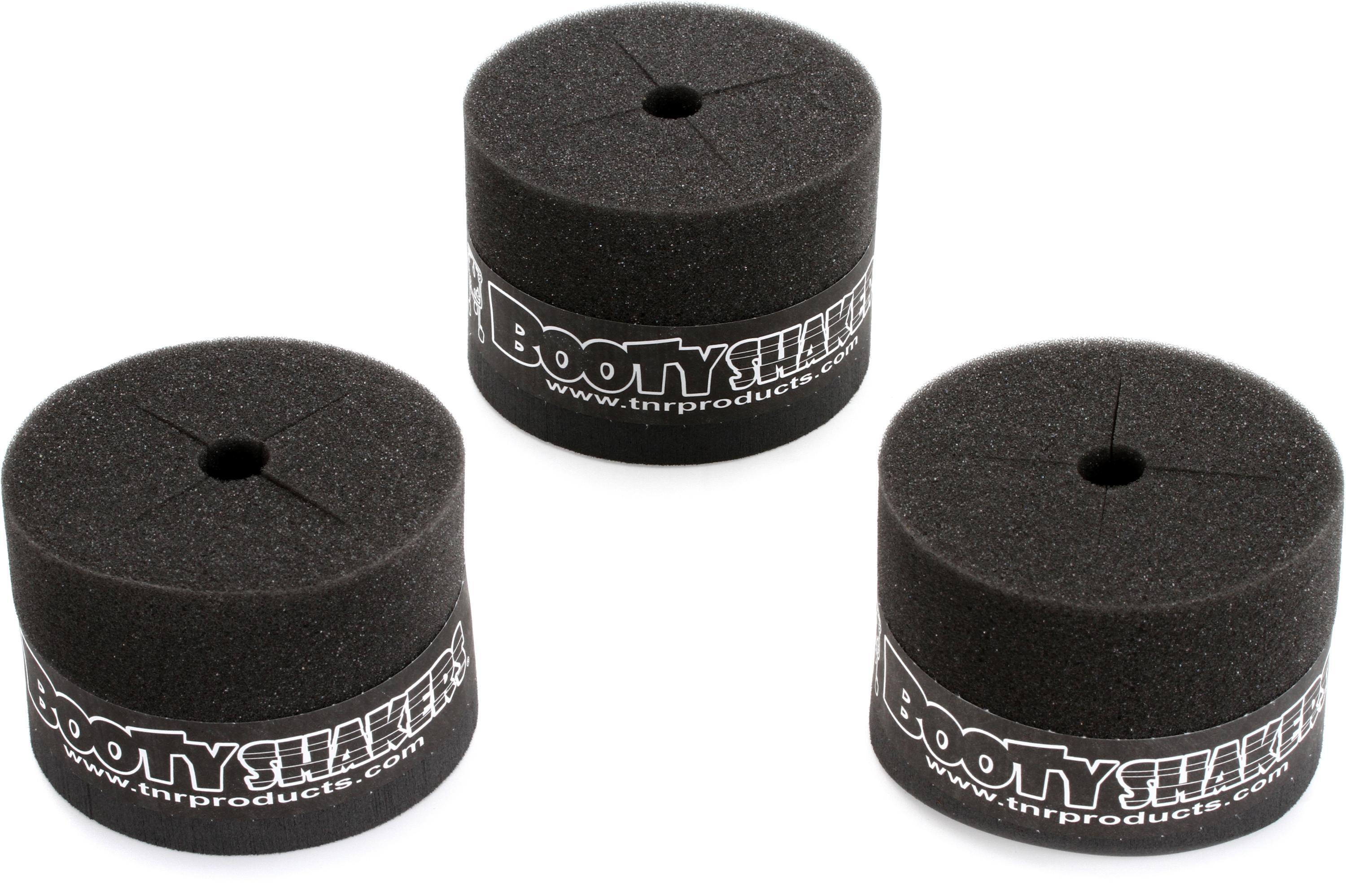 TNR Products Booty Shakers Floor Tom Isolation Feet Pack of 3 Black
