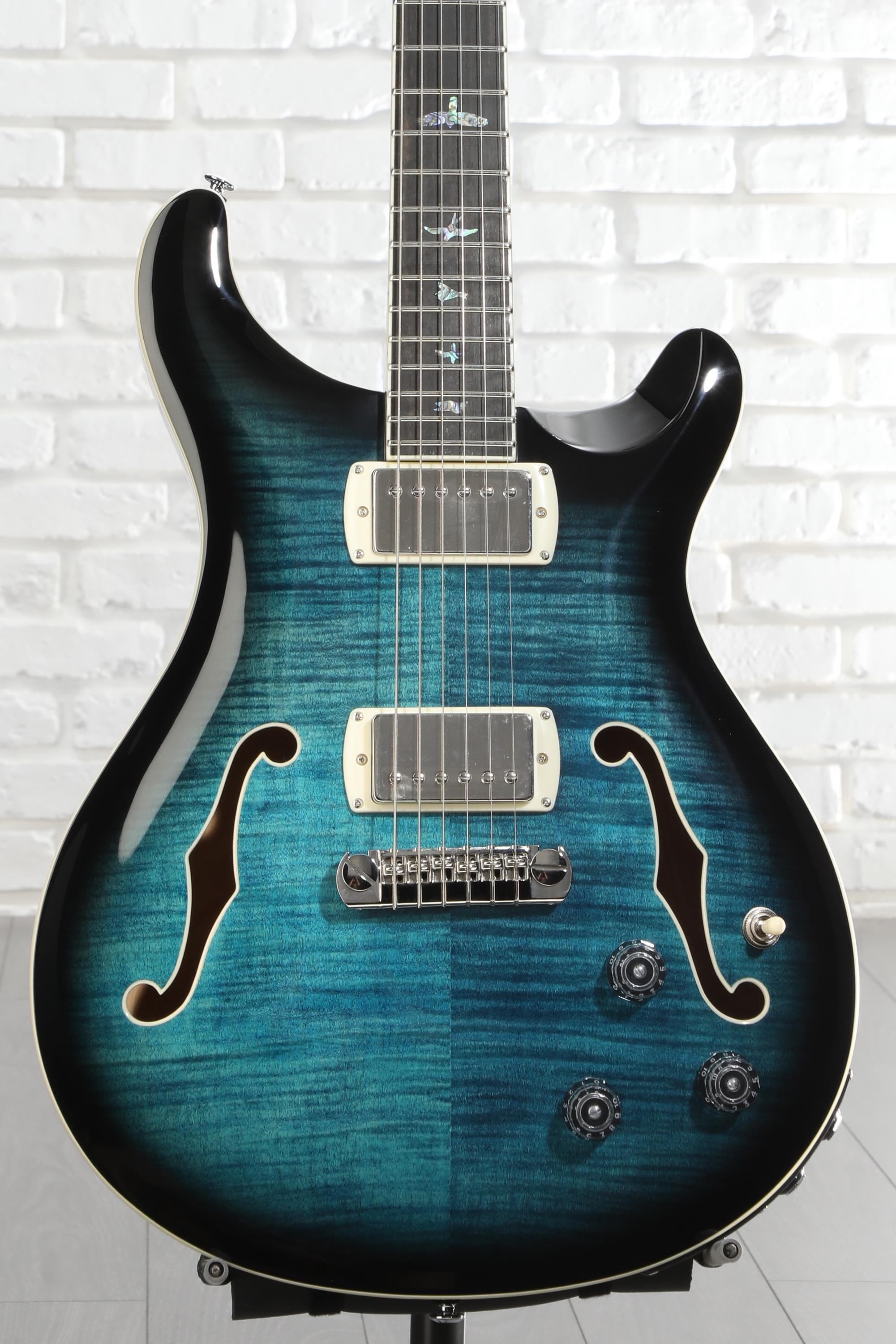 PRS SE Hollowbody II Piezo Electric Guitar - Peacock Blue | Sweetwater