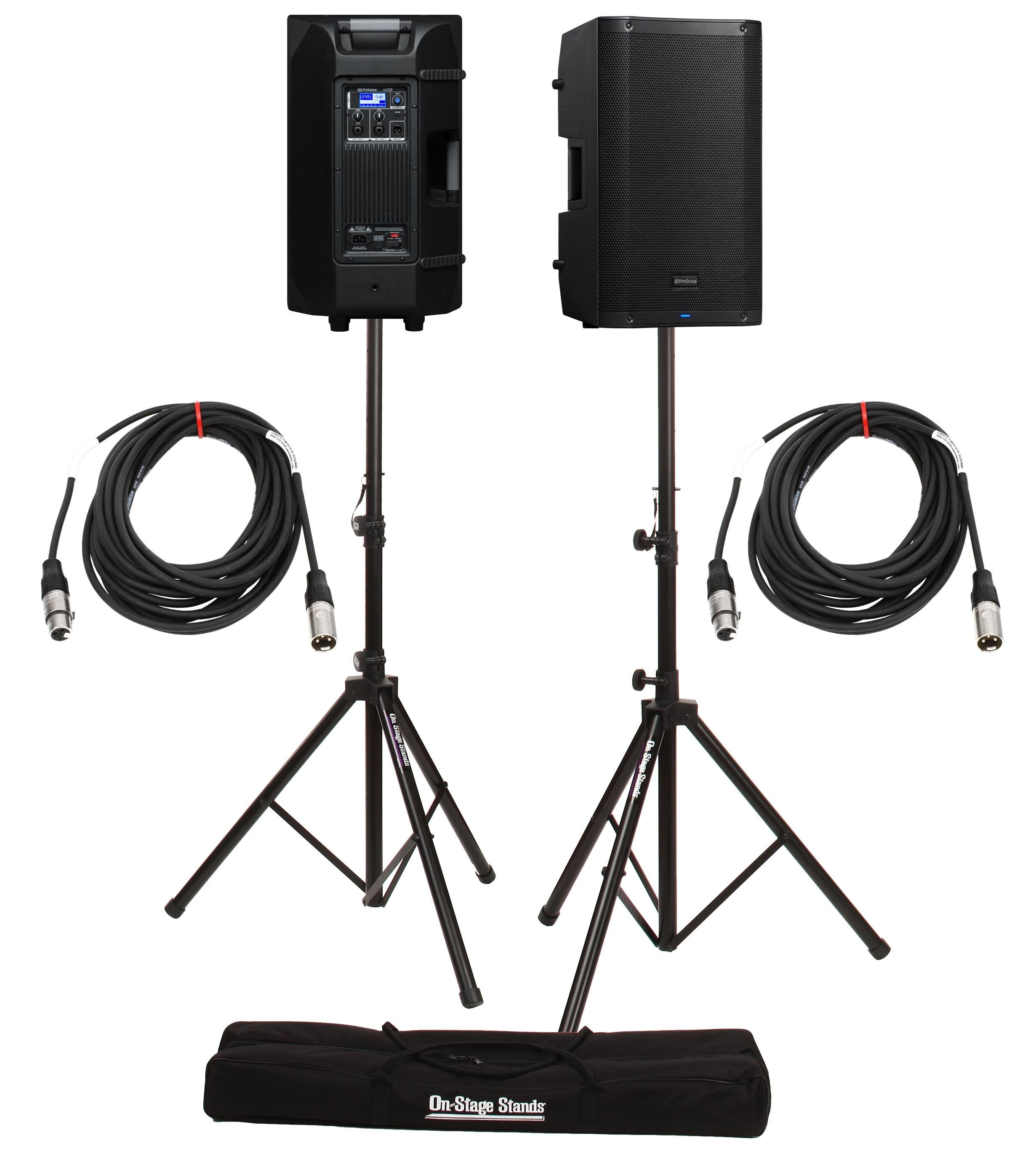 PreSonus Air12 Speaker Pair with Stands and Cables | Sweetwater