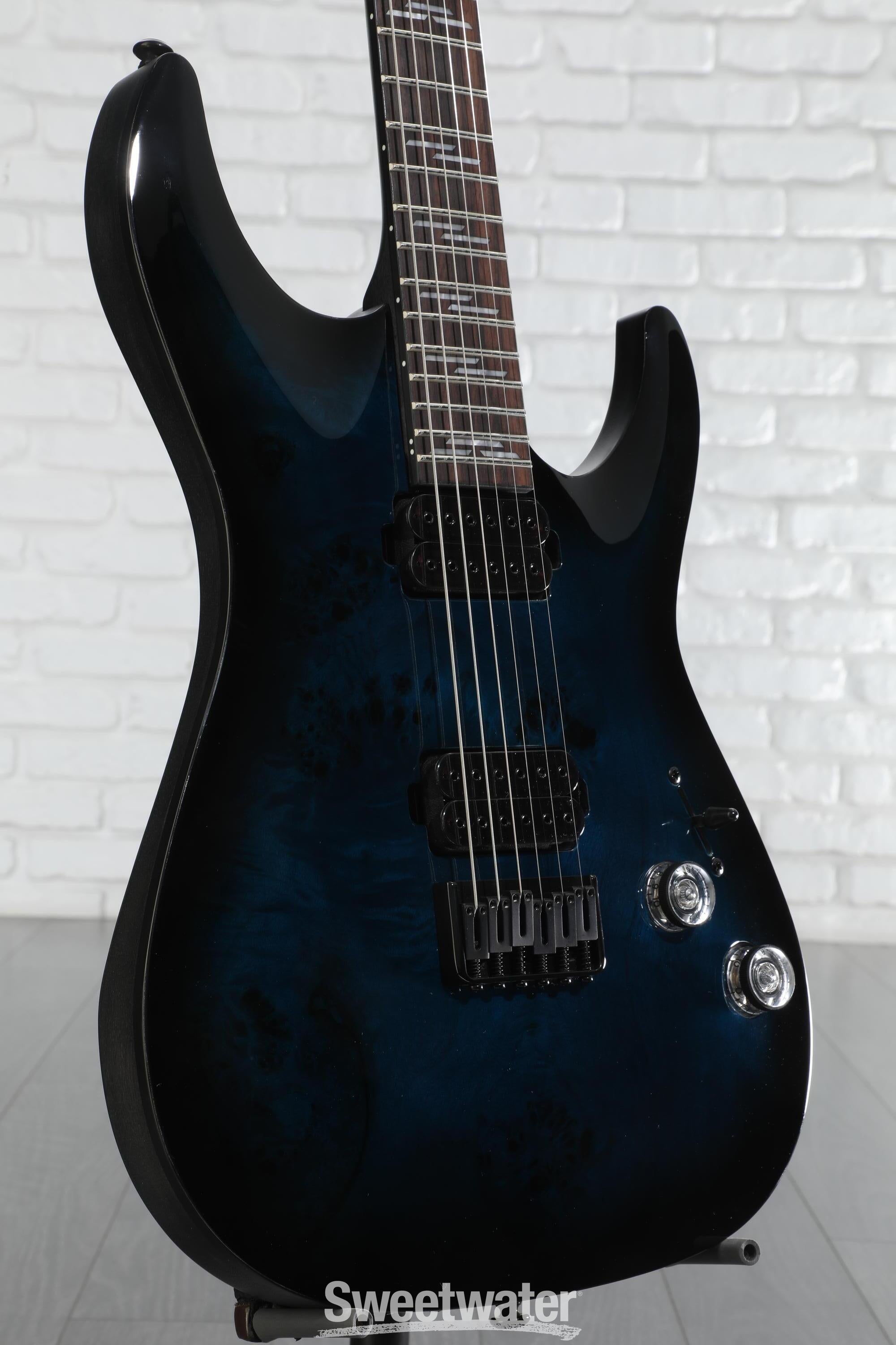 Schecter Omen Elite-6 Electric Guitar - See Thru Blue Burst