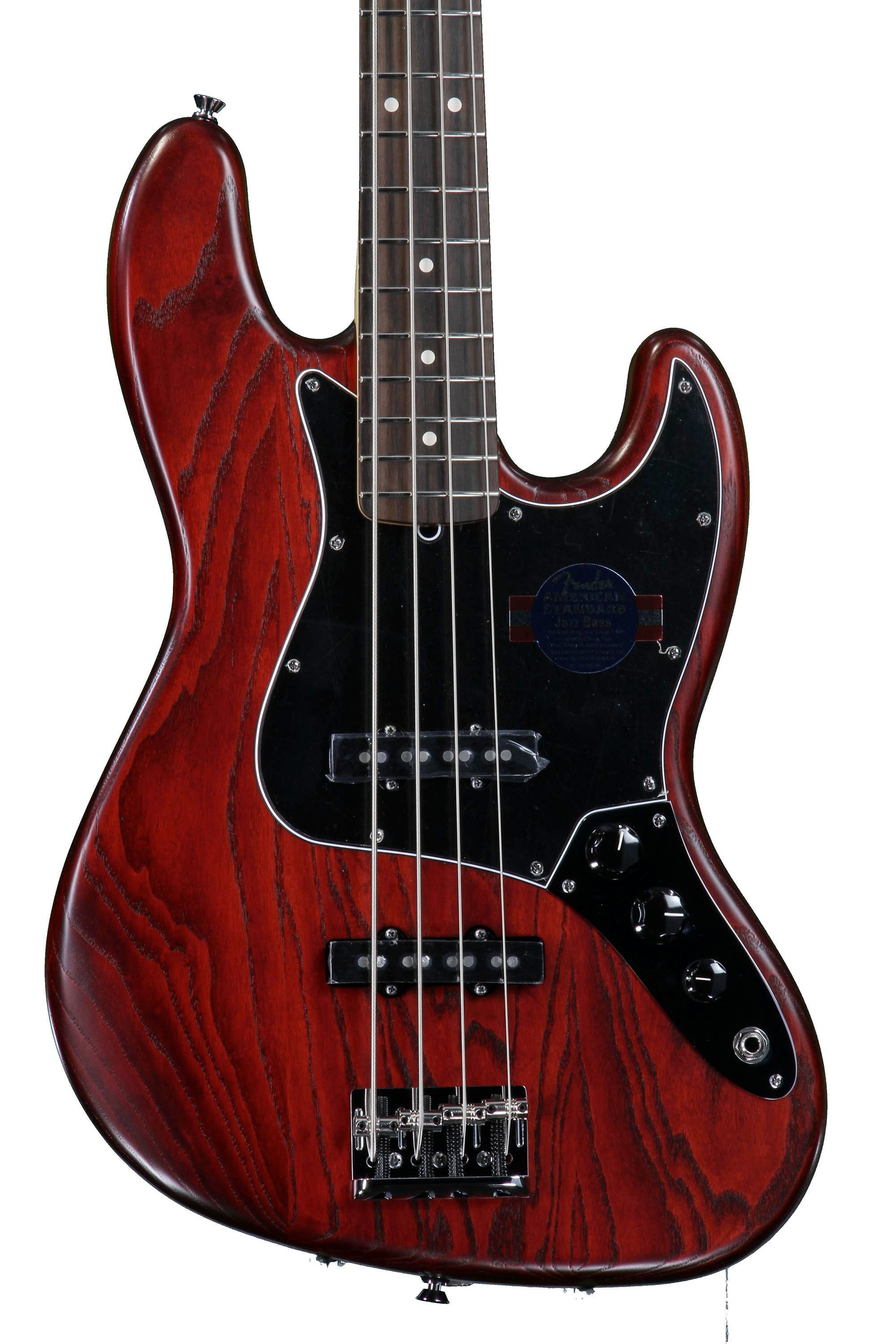 Fender USA FSR American Standard Ash Stain Precision Bass : Wine 