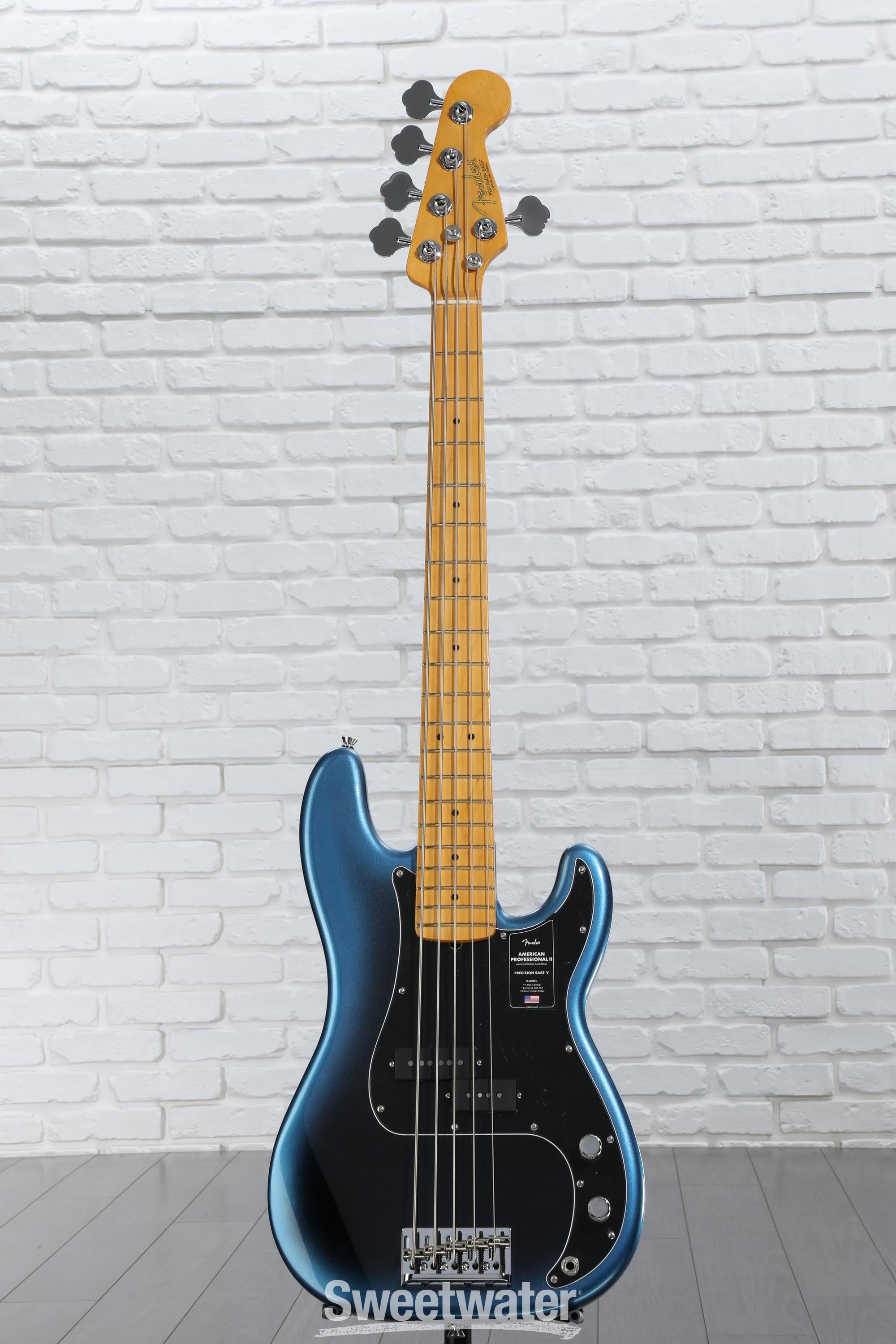 ベース Fender USA ProfessionalII PrecisionBassV Fender American Professional II Precision Bass V, Olympic