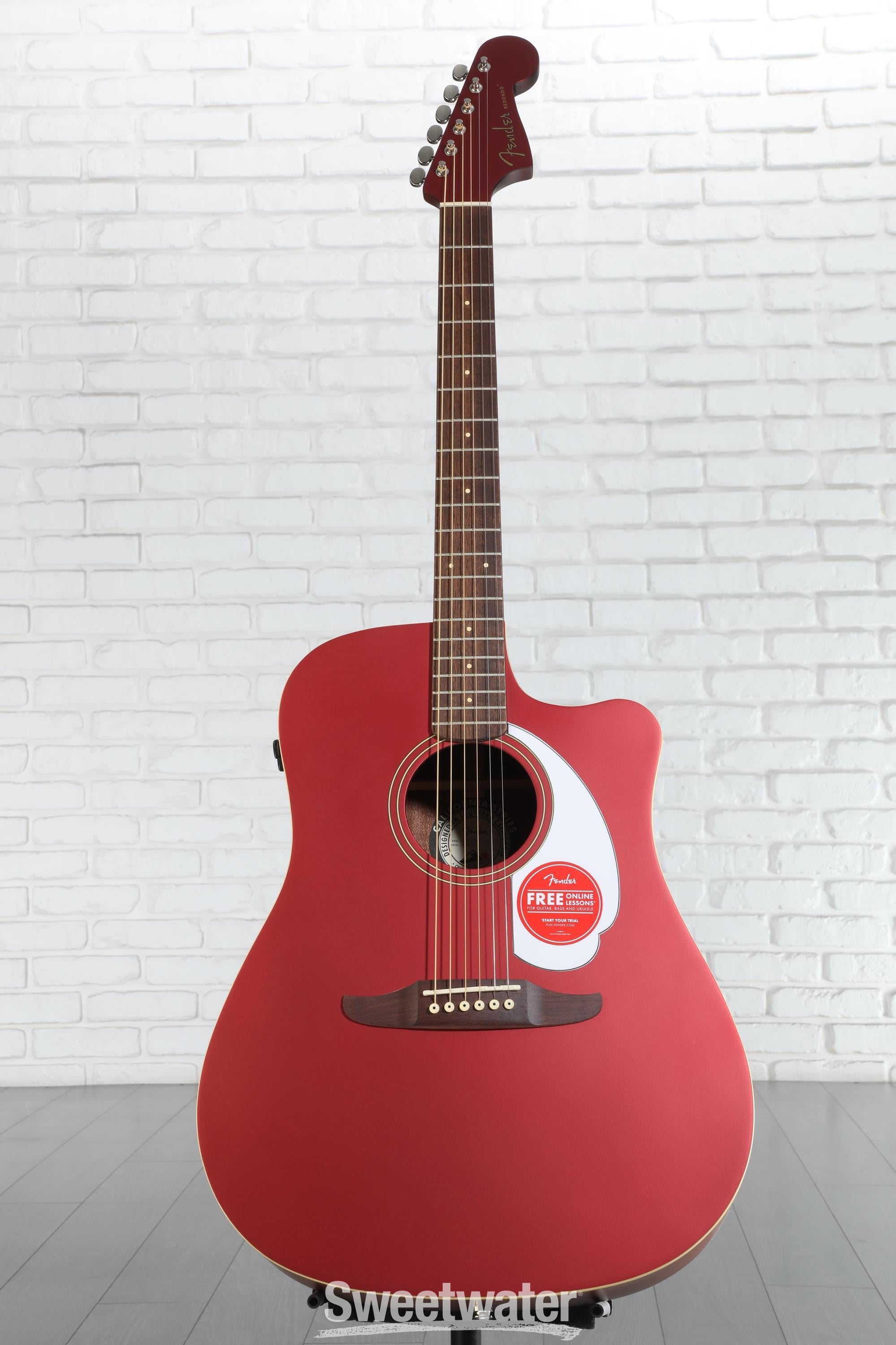 Fender Redondo Player Acoustic-electric Guitar - Candy Apple Red
